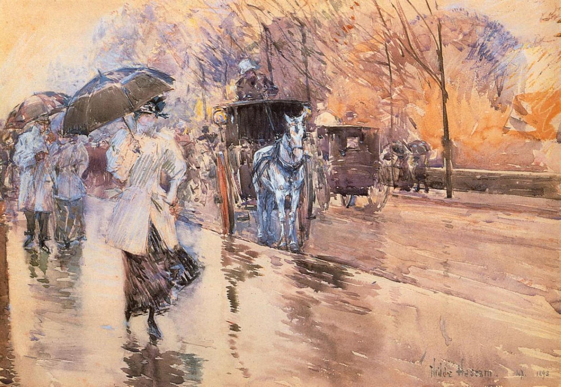Rainy Day on Fifth Avenue by Childe Hassam