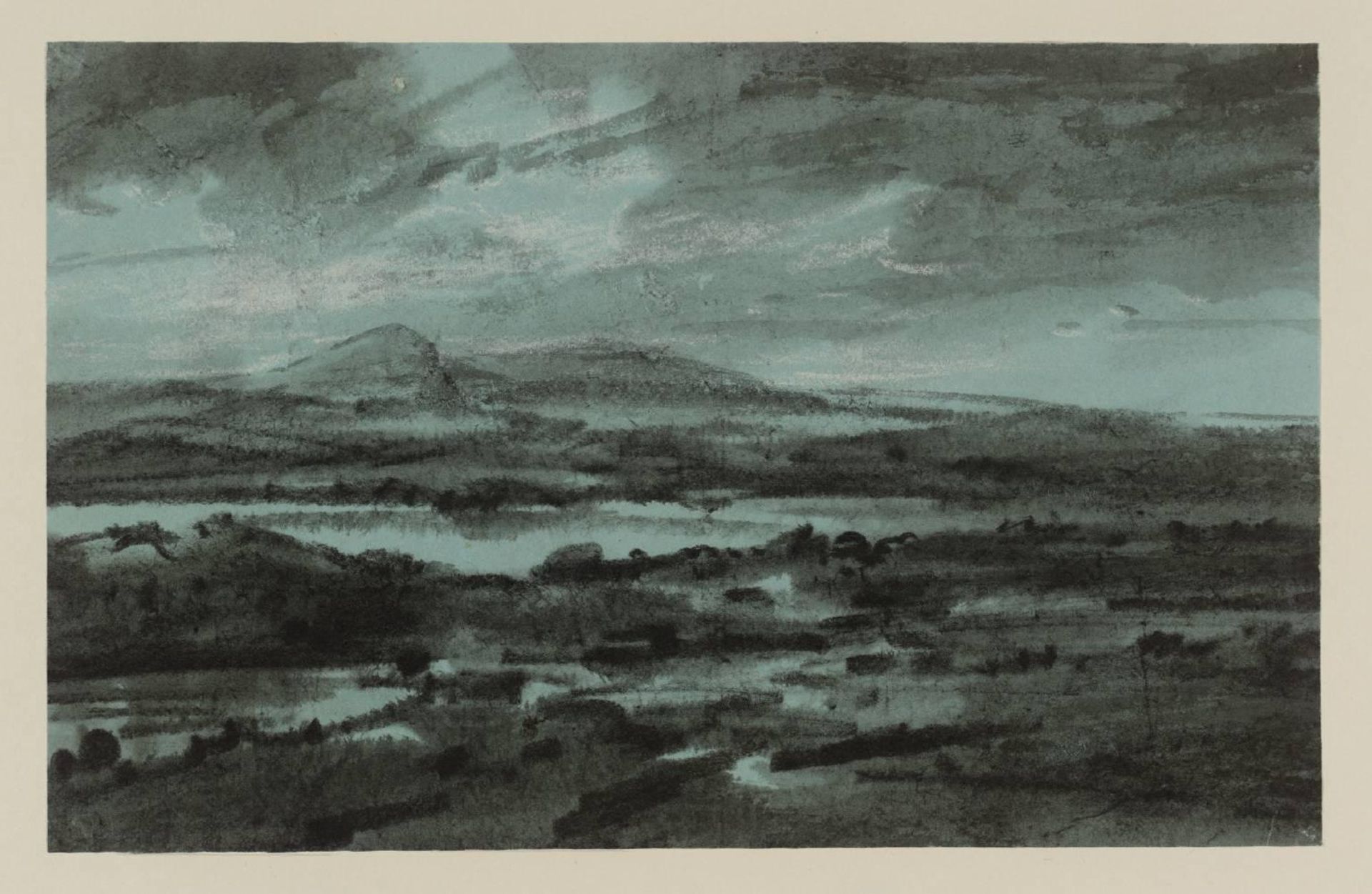 A Marshy Plain, Distant Hills by  Dr Thomas Monro