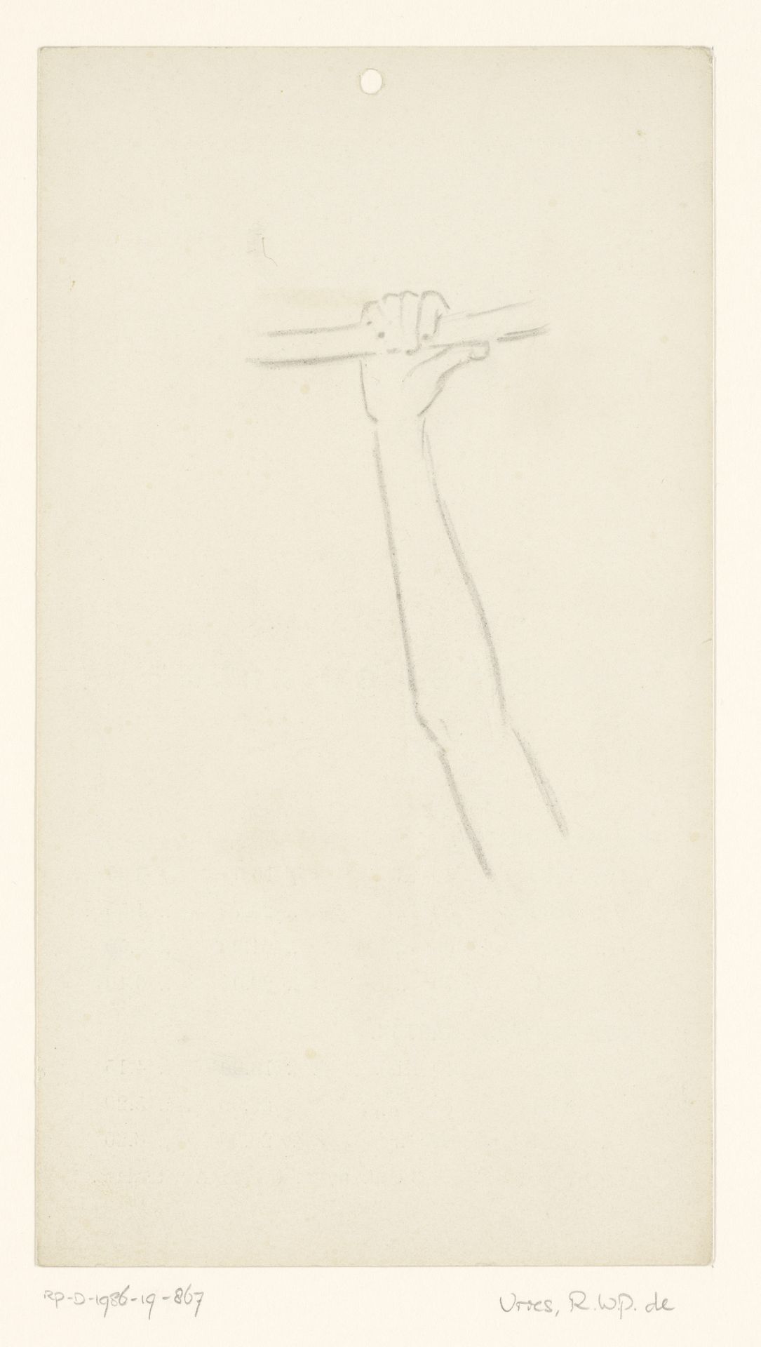 Hand die een voorwerp vasthoudt by Reinier Willem Petrus de (1874-1952) Vries