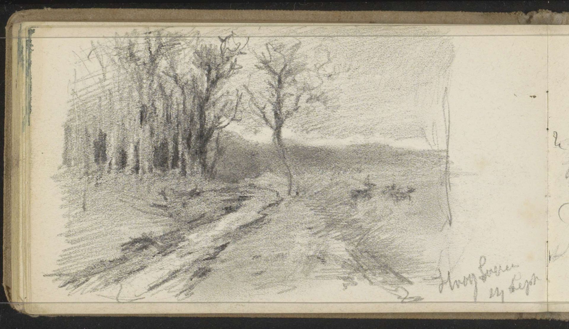 Pad langs de rand van een bos bij Hoog-Soeren by Willem Cornelis Rip
