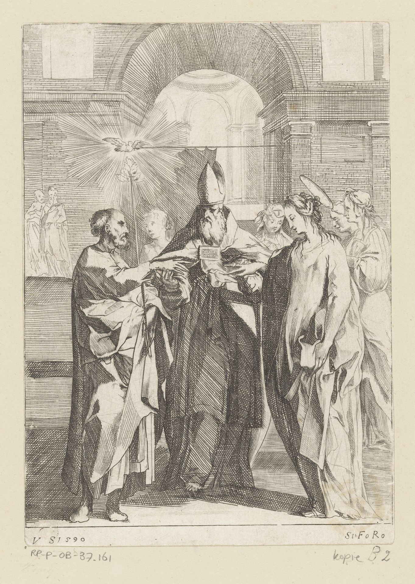 Het huwelijk van Maria met Jozef by Anonymous