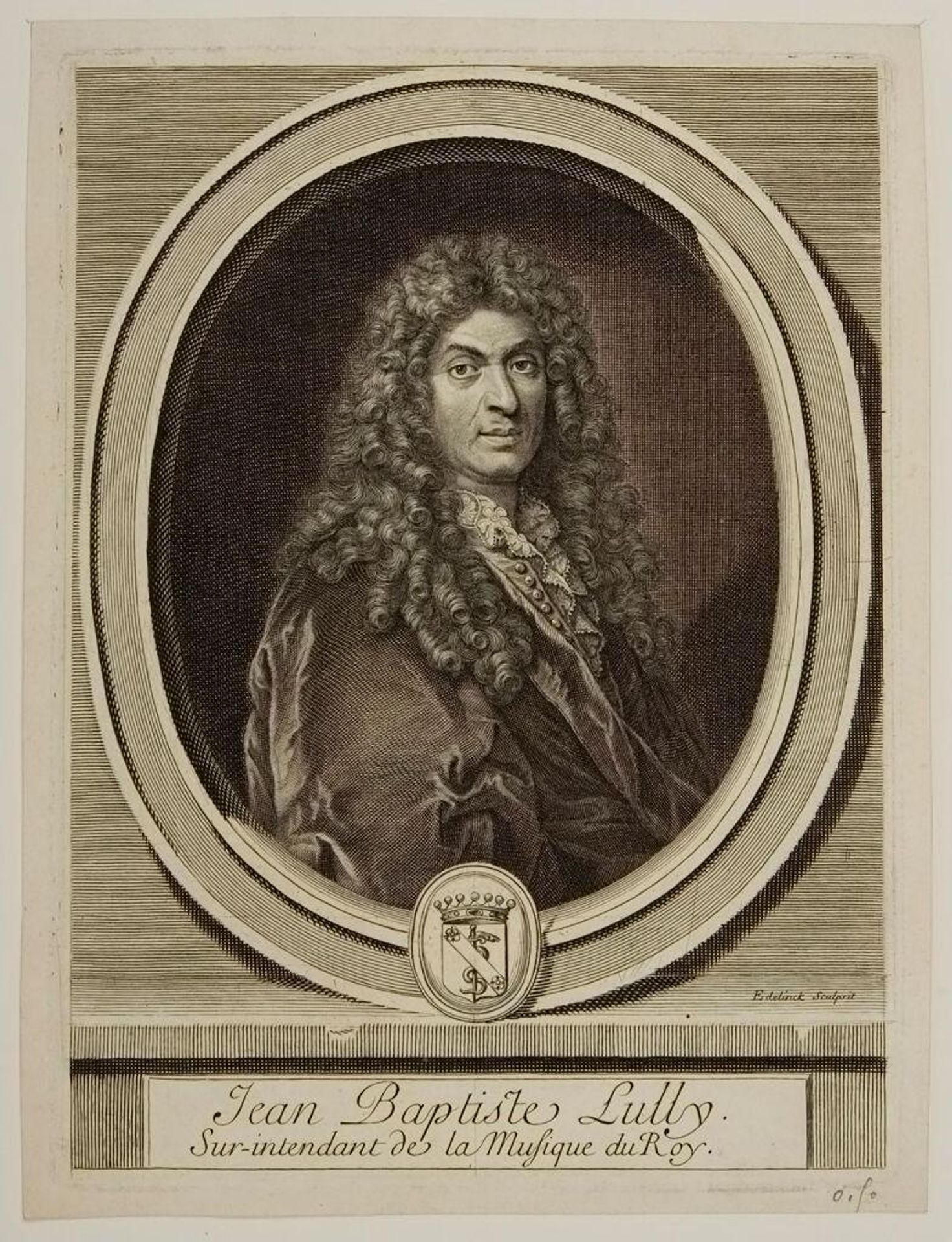Jean Baptiste Lully by Gérard Edelinck