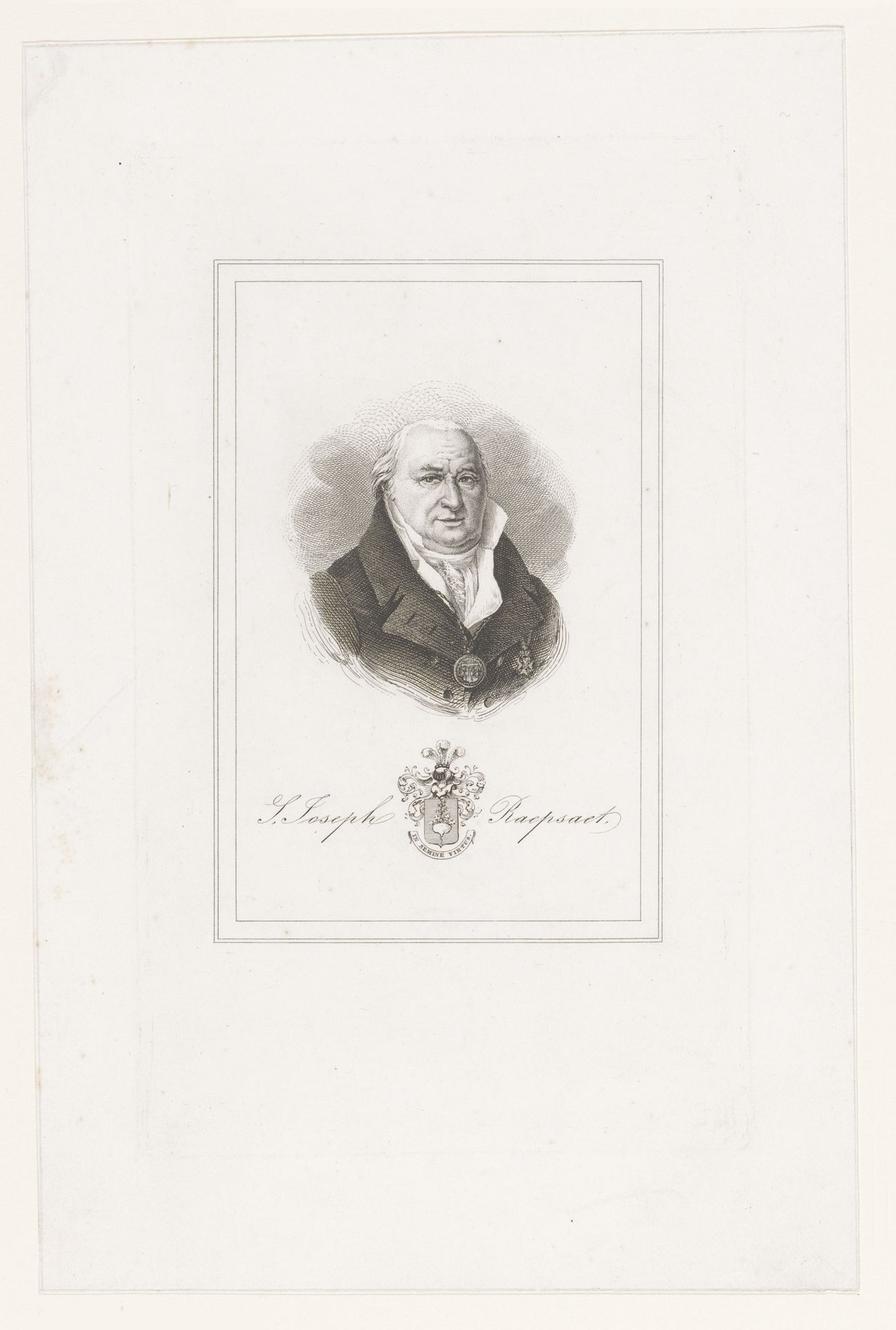 Portret van Jan Jozef Raepsaet by Charles Onghena