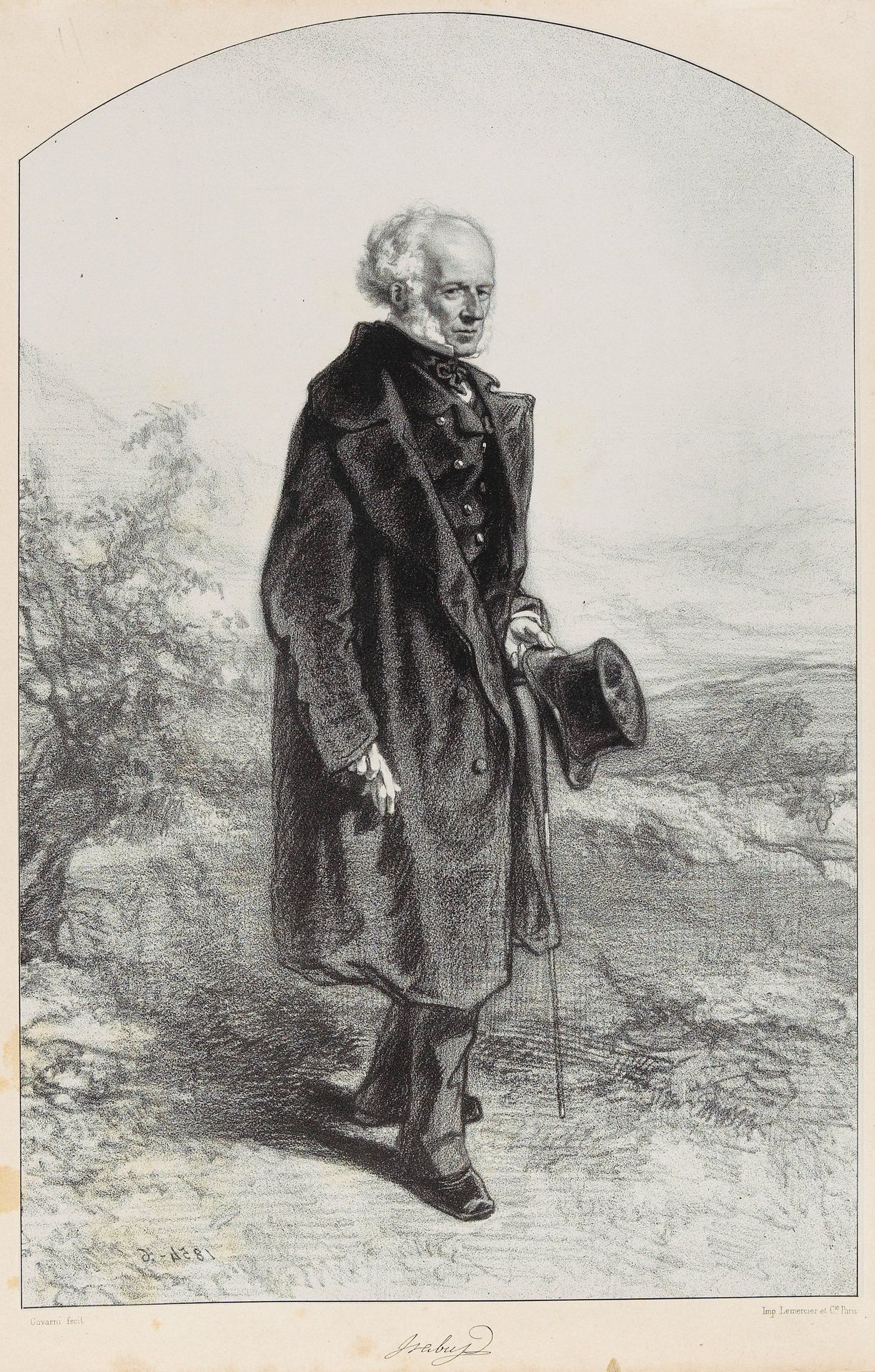 Portrait of J. B. Isabey by Paul Gavarni