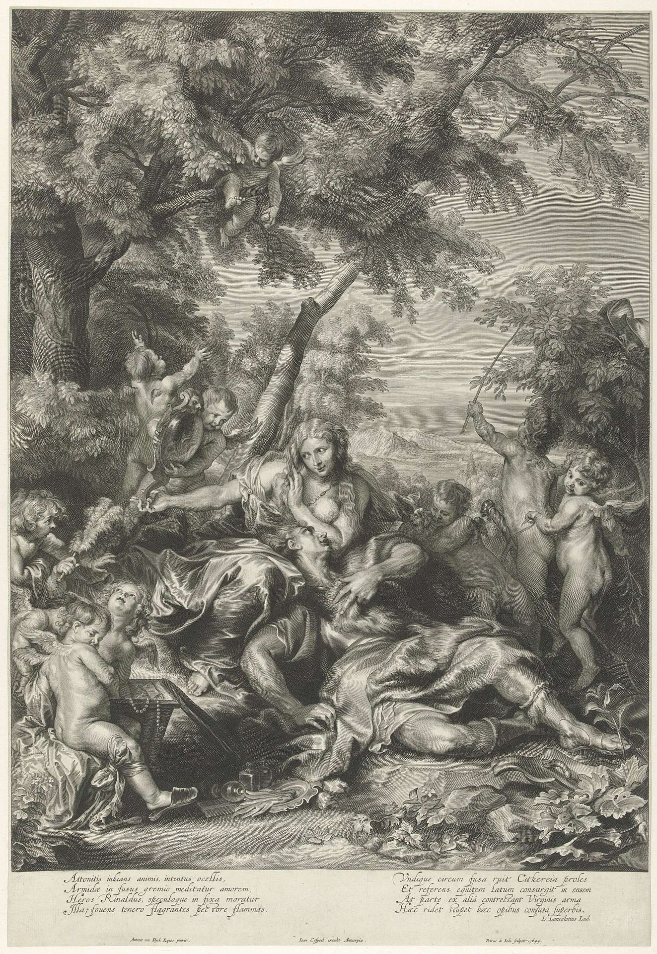 Rinaldo en Armida by Pieter de (II) Jode