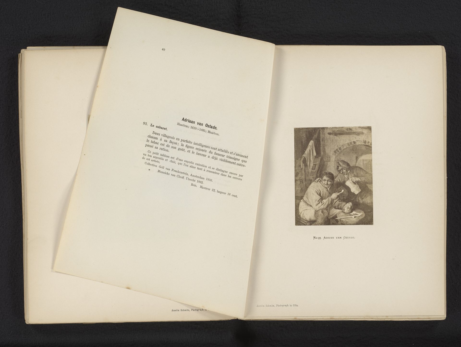 Fotoreproductie van een schilderij van twee mannen die roken en drinken by Anselm Schmitz