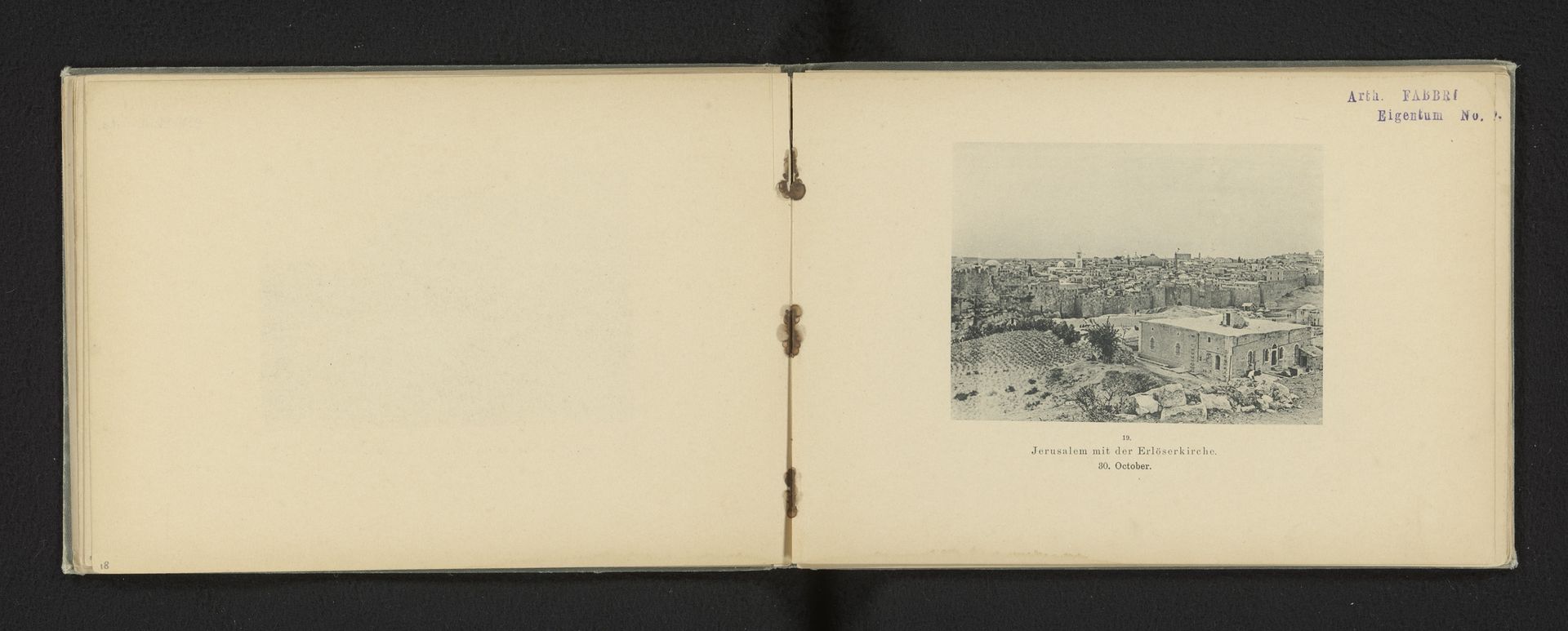Gezicht op Jeruzalem, Israël by Augusta Victoria (keizerin van Duitsland)