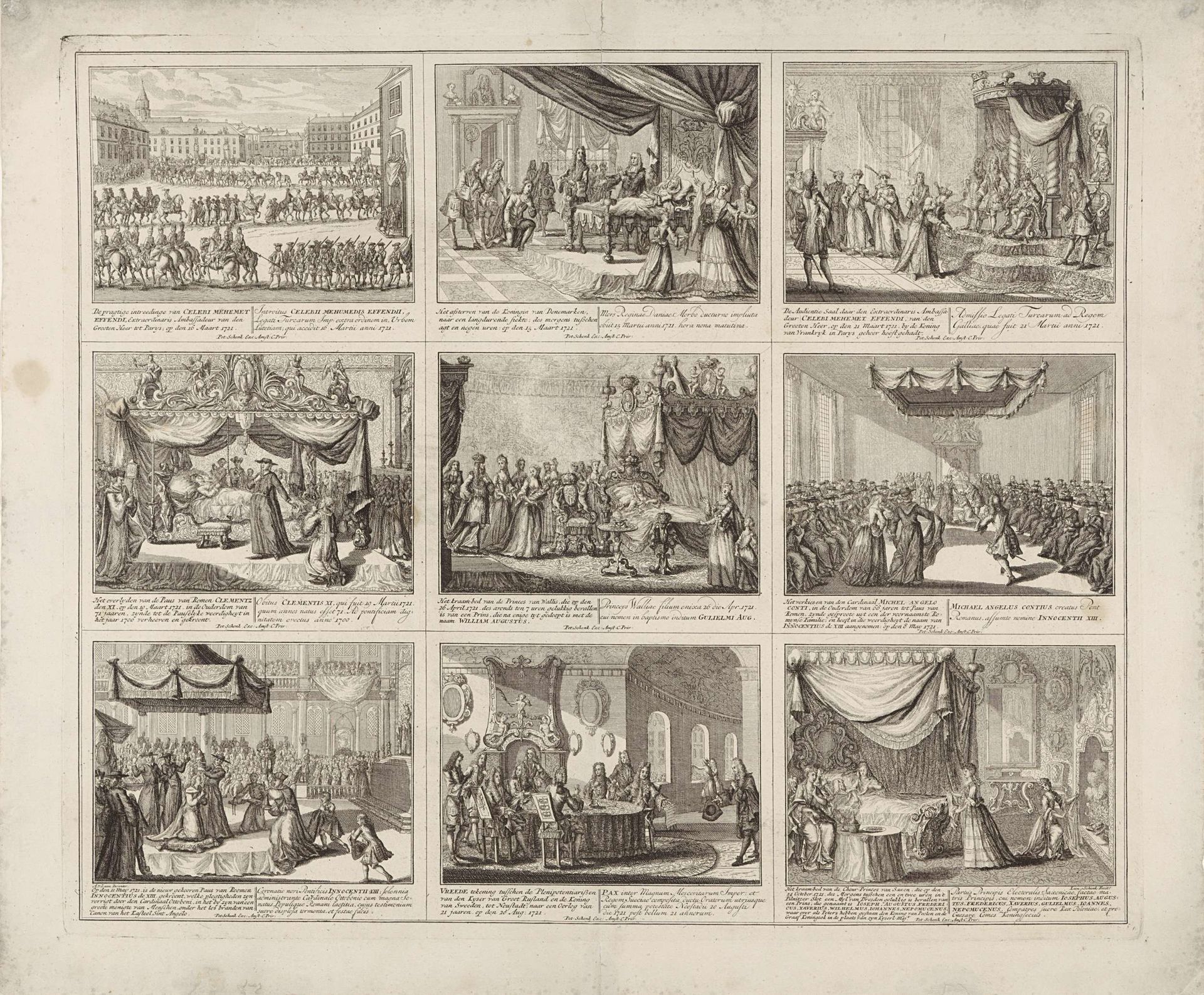 Schouwburg van den oorlog (blad XXII), 1721 by Leonard Schenk