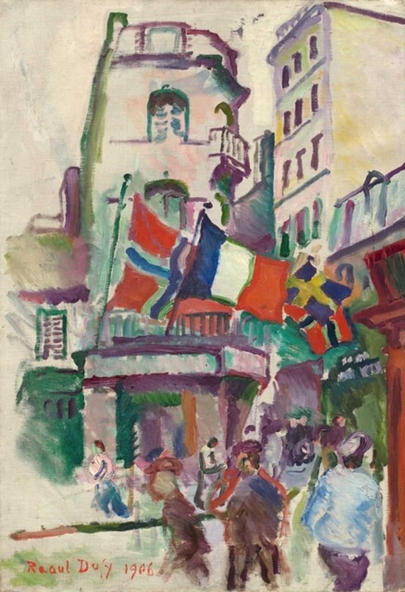July 14 in Le Havre by Raoul Dufy