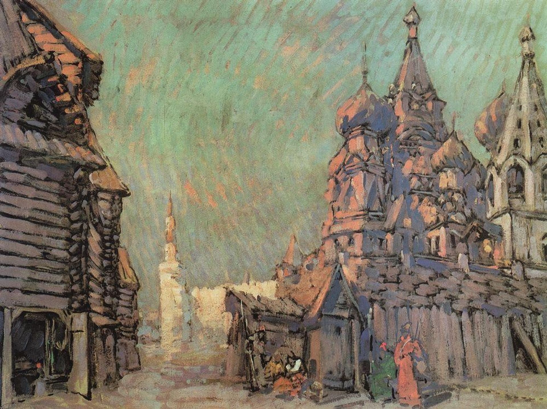 Red Square in Moscow by Konstantin Alexeevich Korovin