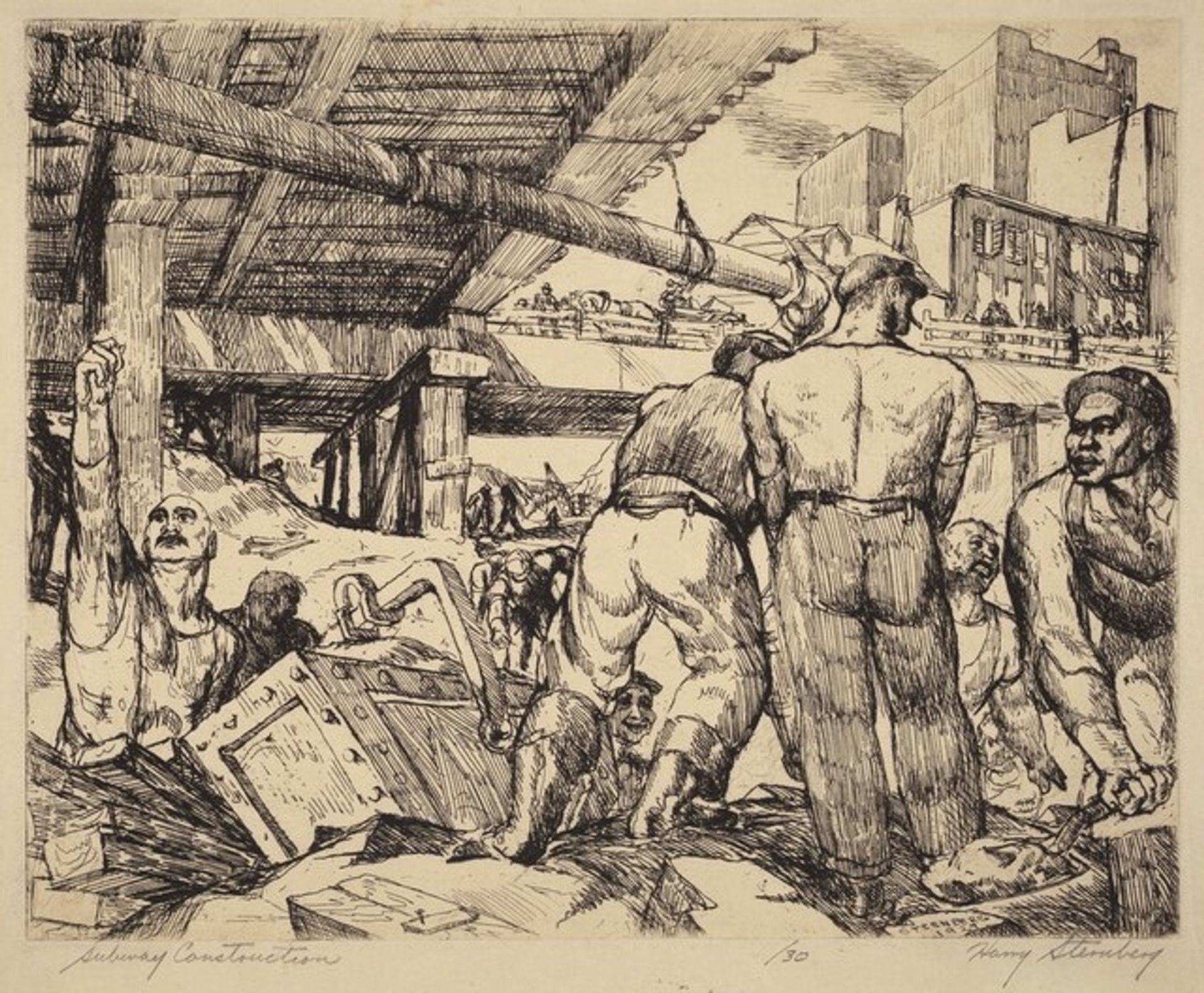 Subway Construction by Harry Sternberg