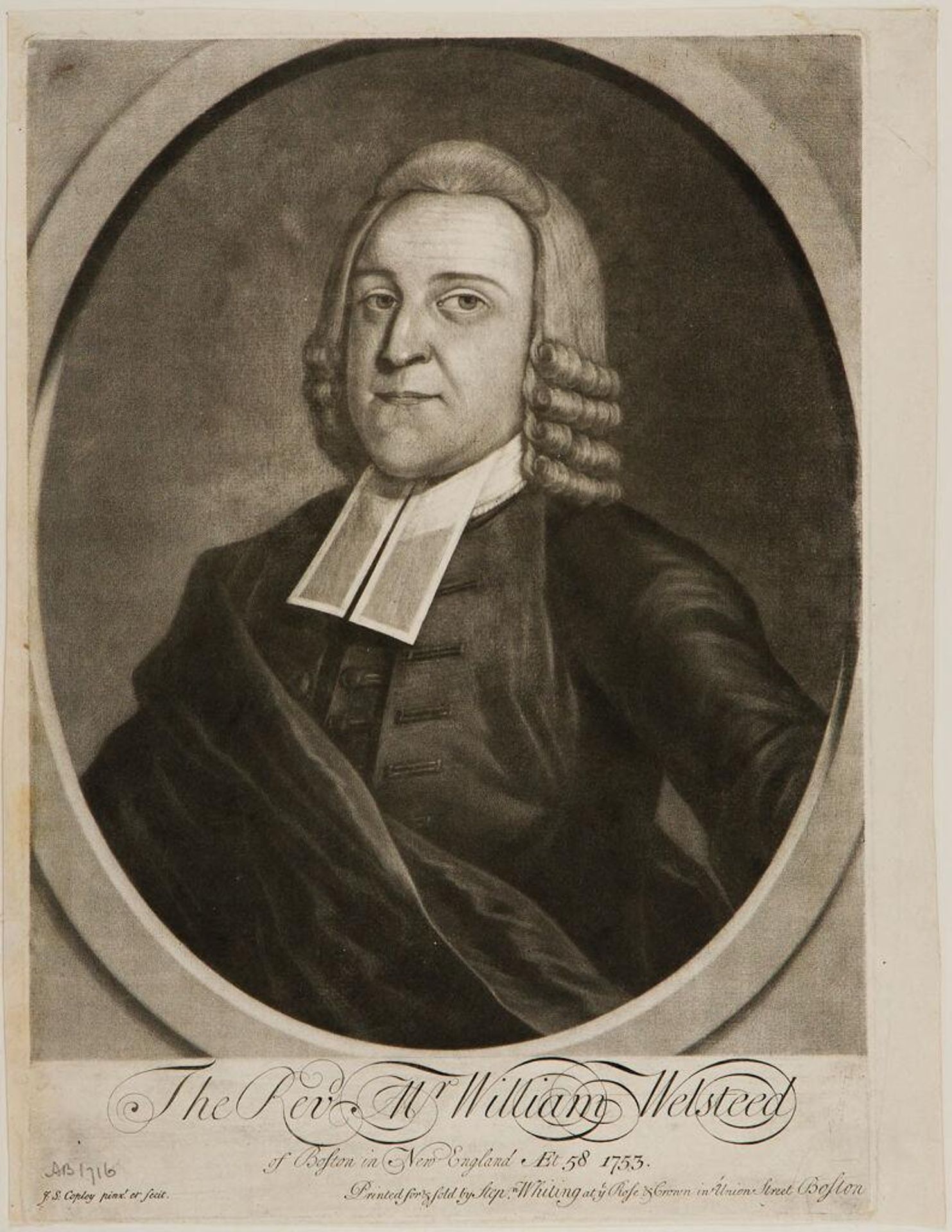 The Reverend William Welsteed by John Singleton Copley