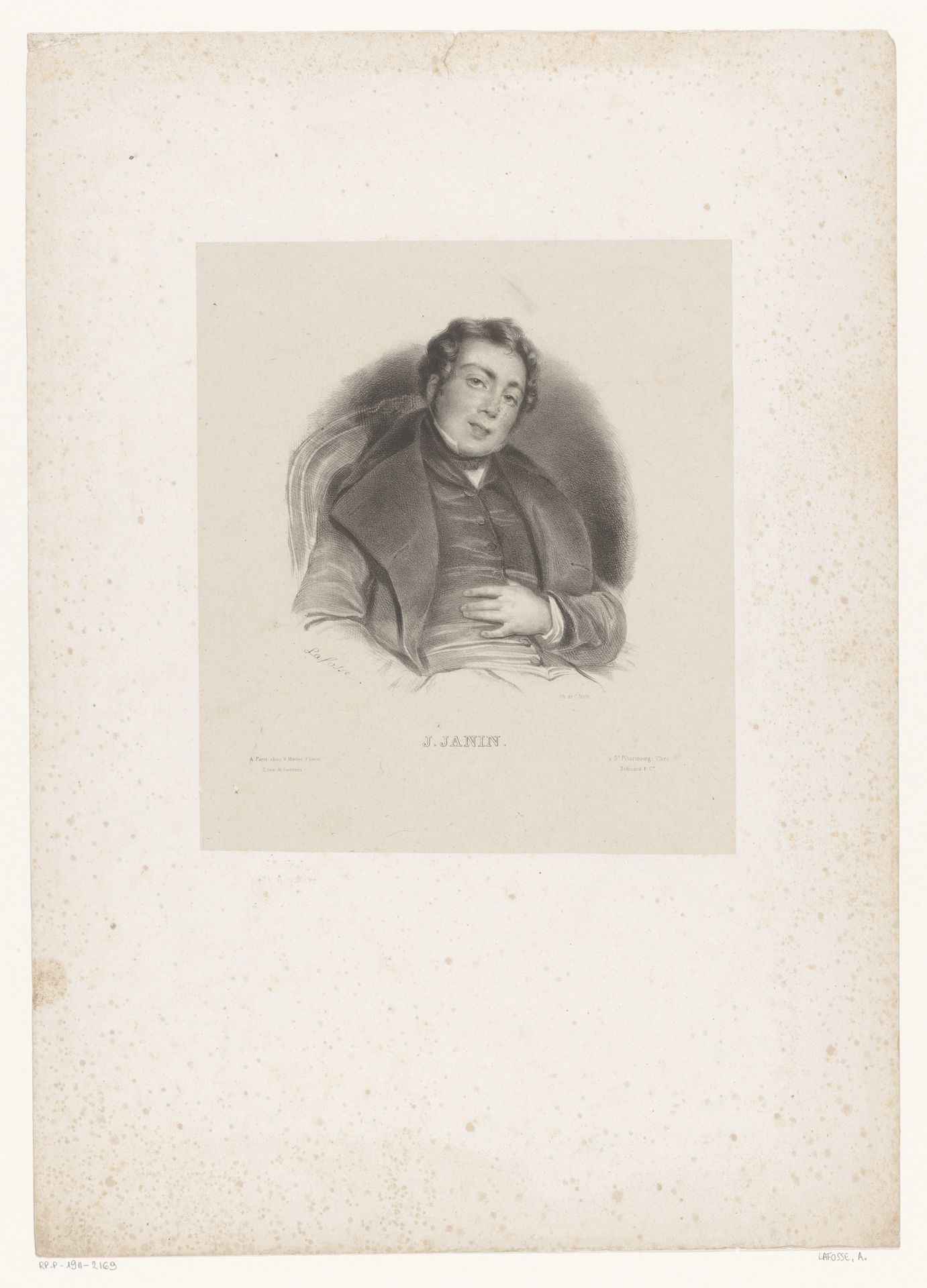 Portret van Jules Janin by Jean-Baptiste Adolphe Lafosse