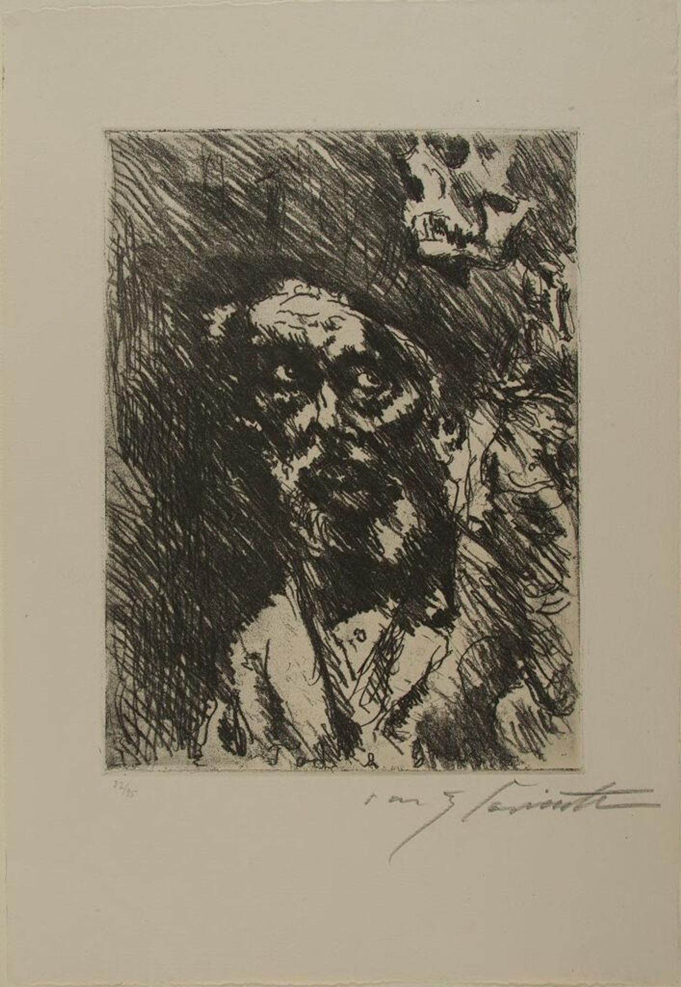 Death and the Old Man, from the portfolio "Dance of Death" by Lovis Corinth