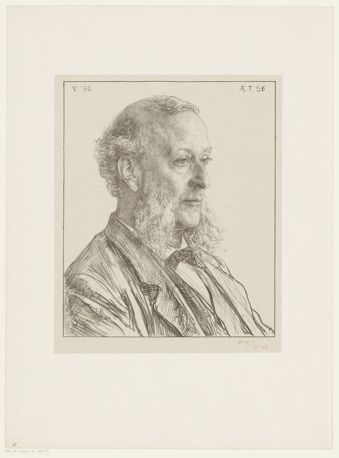 Portret van Albert Cornelis Vreede by Jan Veth