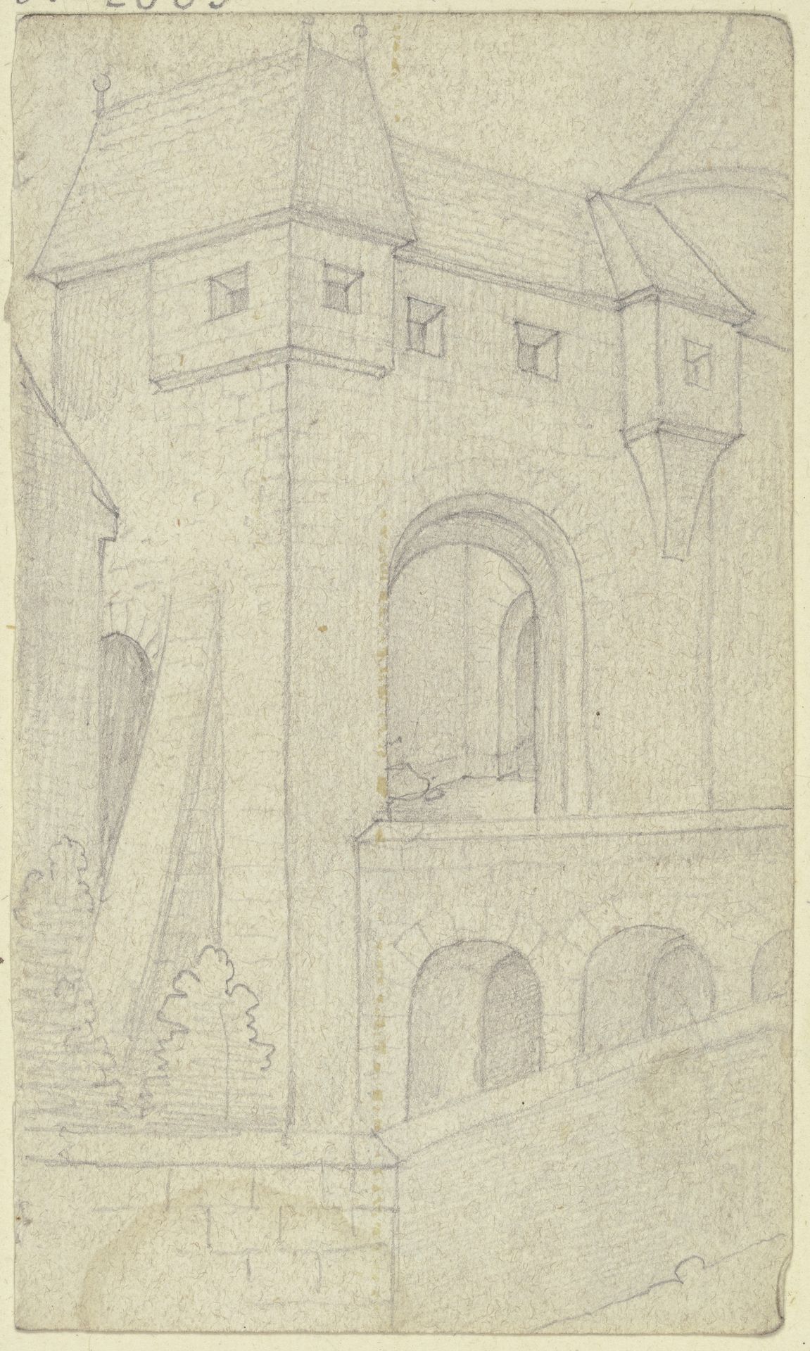 Barbican with bridge by Karl Ballenberger