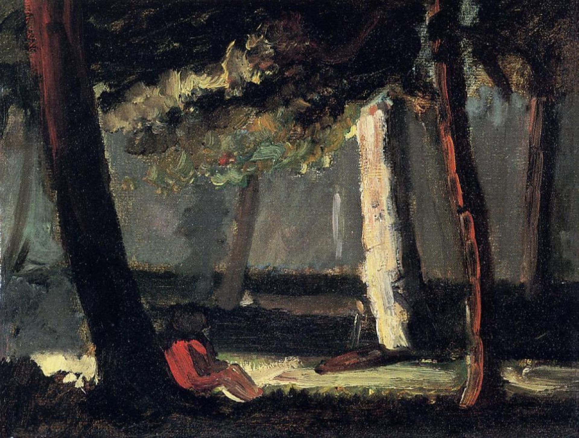 Guillaumin by the Road by Paul Cézanne