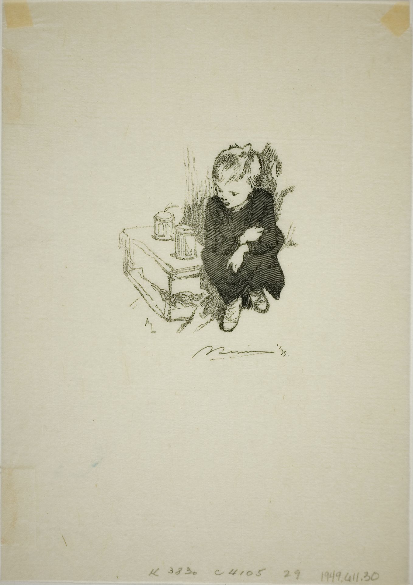 Le Gamin à L'orvet by Auguste-Louis Lepère