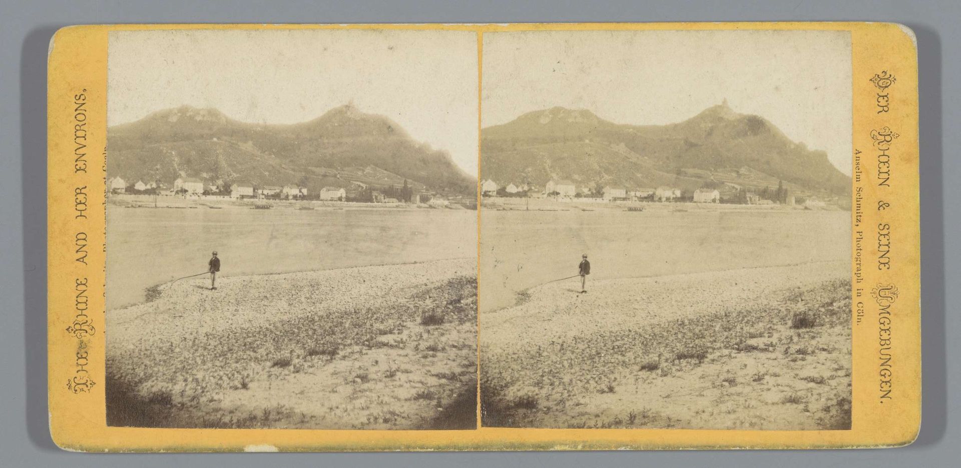 Gezicht op Königswinter en Drachenfels by Anselm Schmitz
