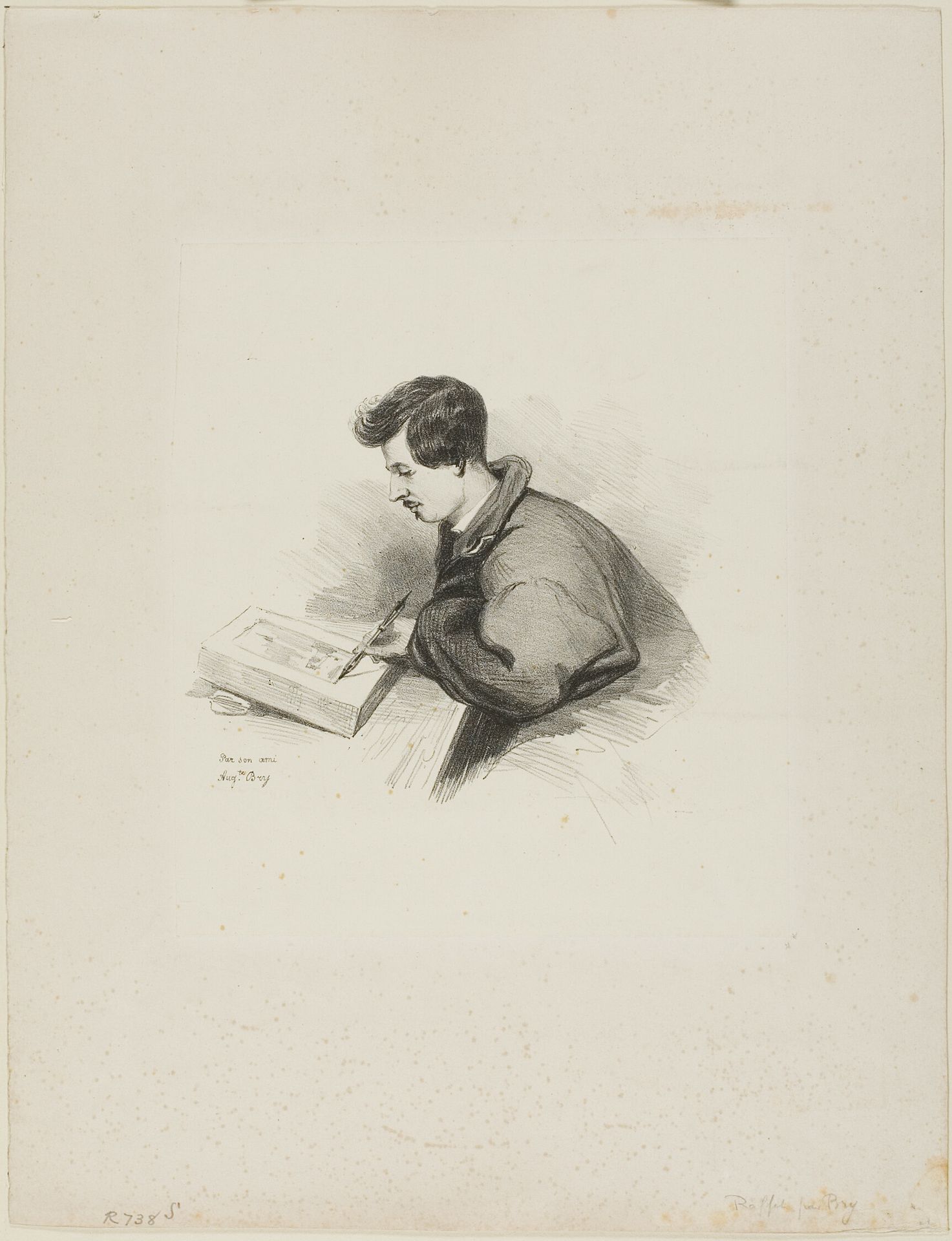 Portrait of Auguste Raffet by Auguste Bry