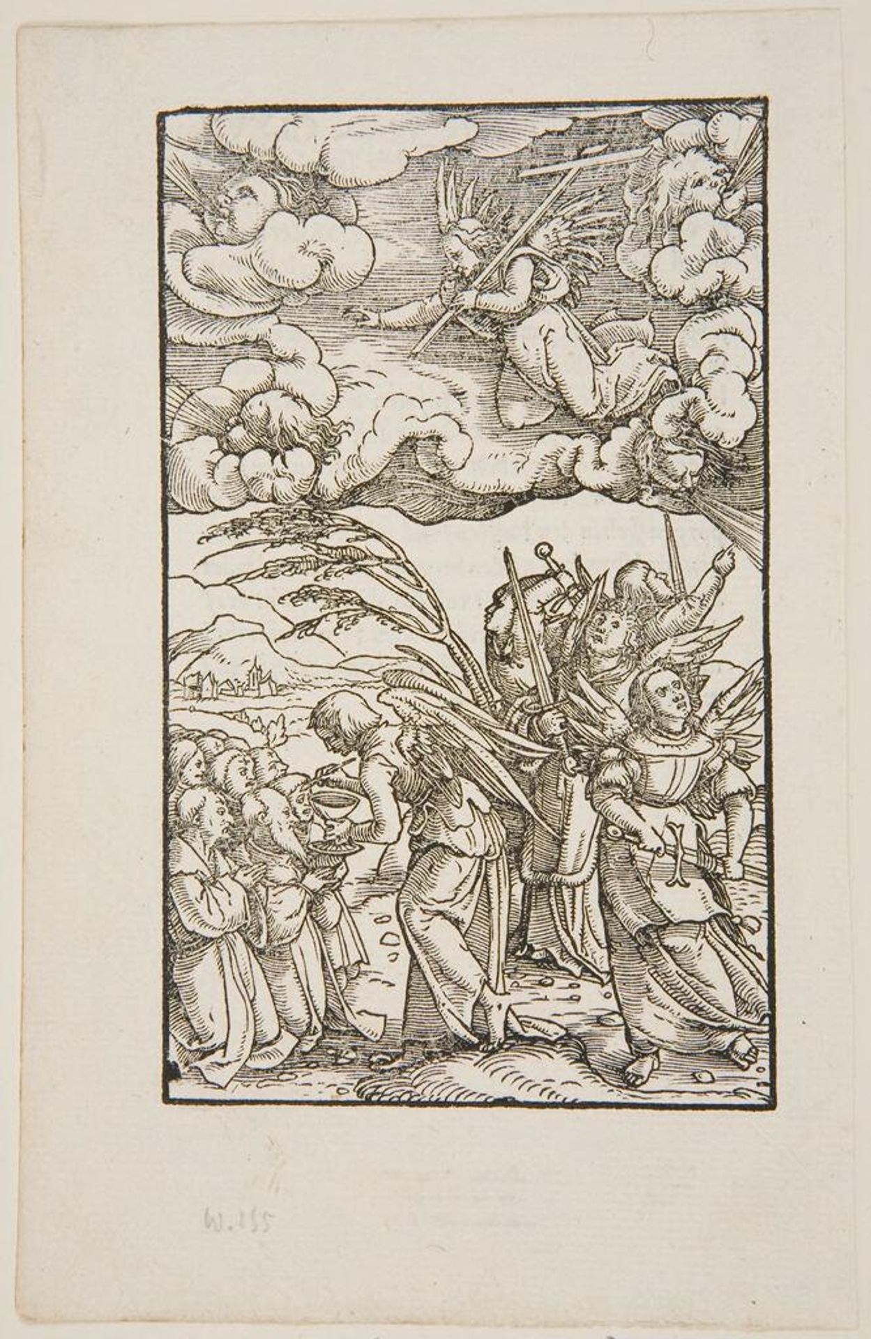 The angels holding back the four winds by Hans Holbein the Younger