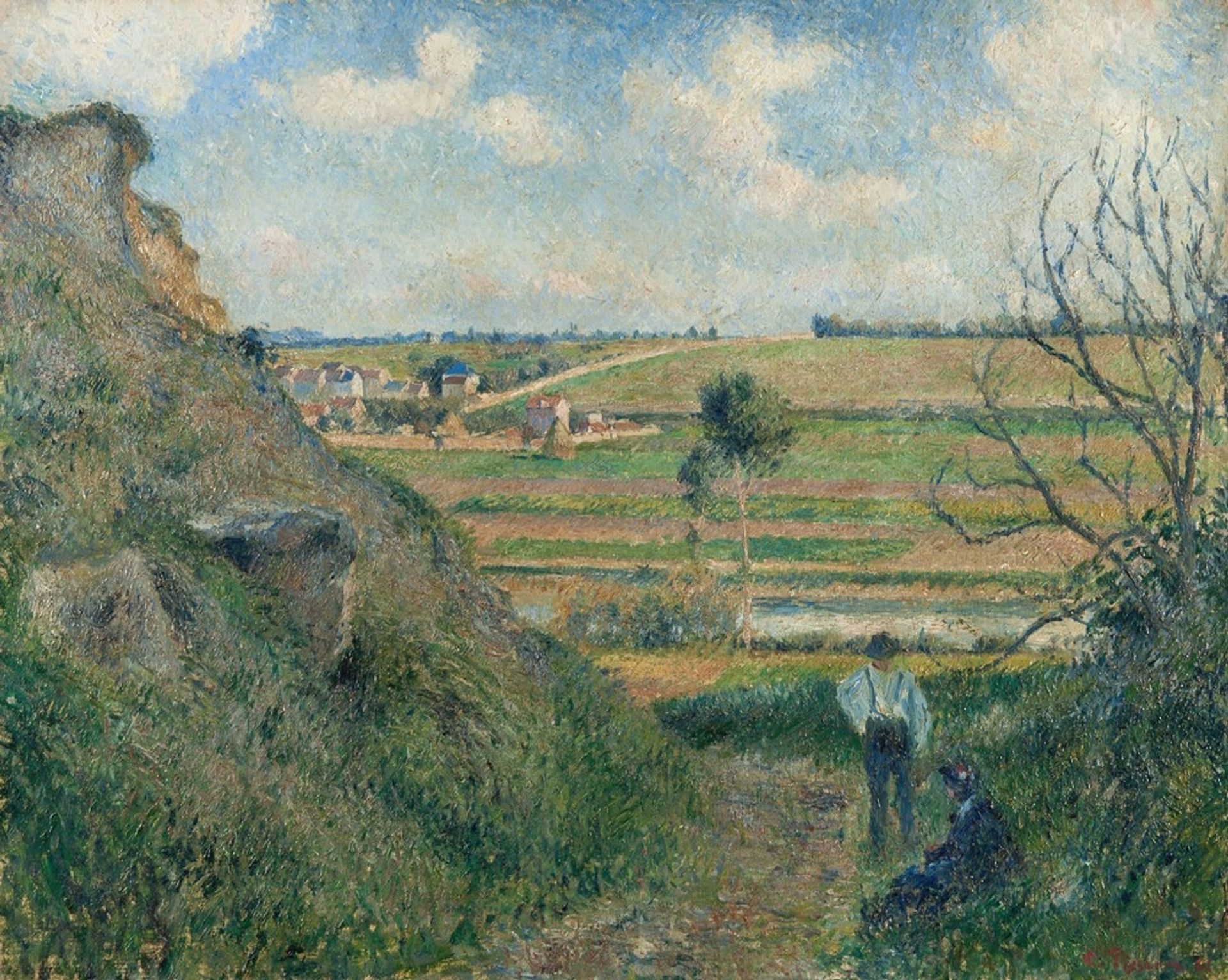 Landscape, Bazincourt by Camille Pissarro