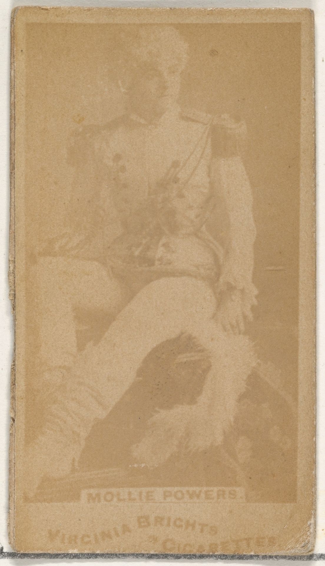 Mollie Powers, from the Actors and Actresses series (N45, Type 1) for Virginia Brights Cigarettes by Allen & Ginter
