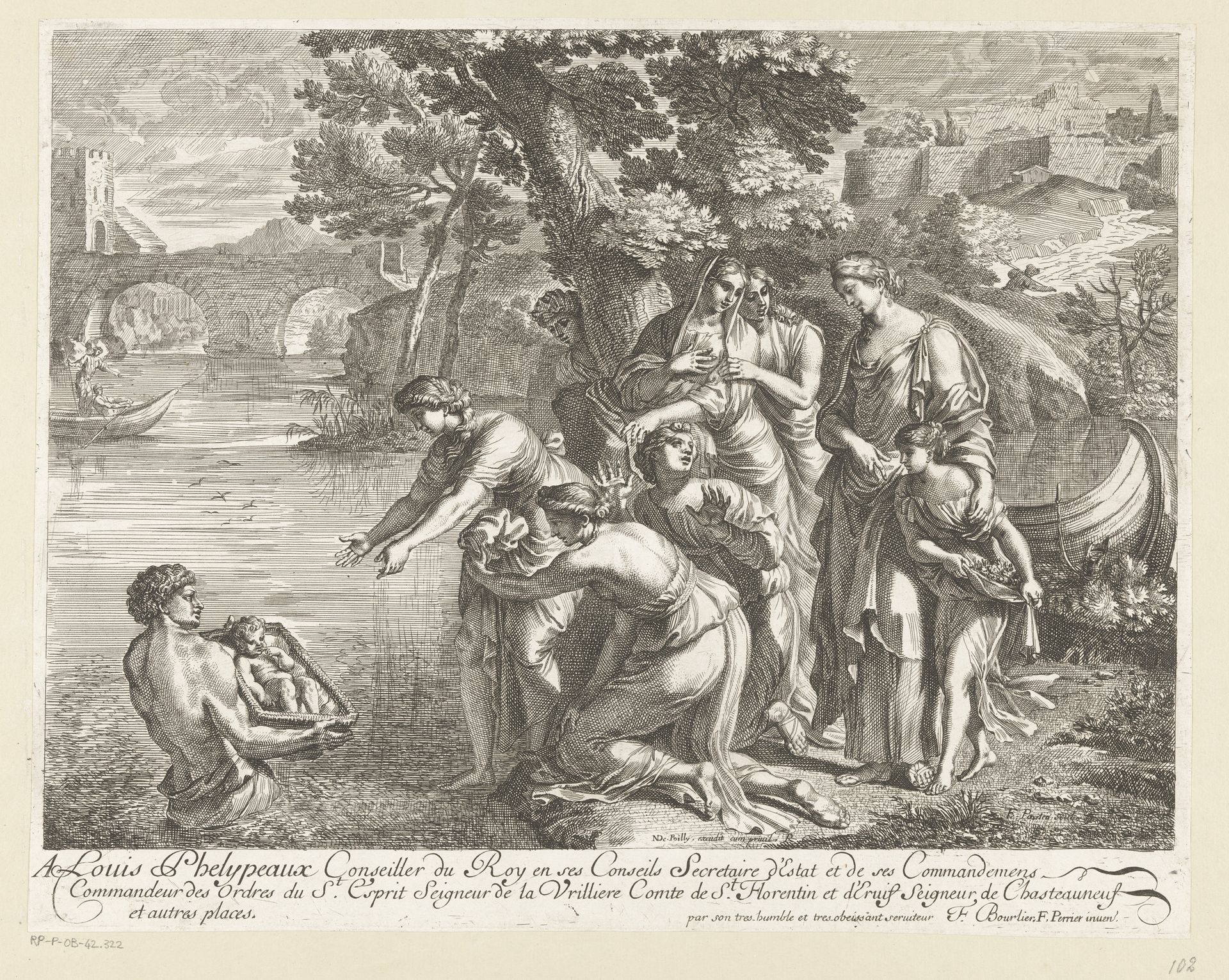 Mozes wordt gevonden by François Bourlier