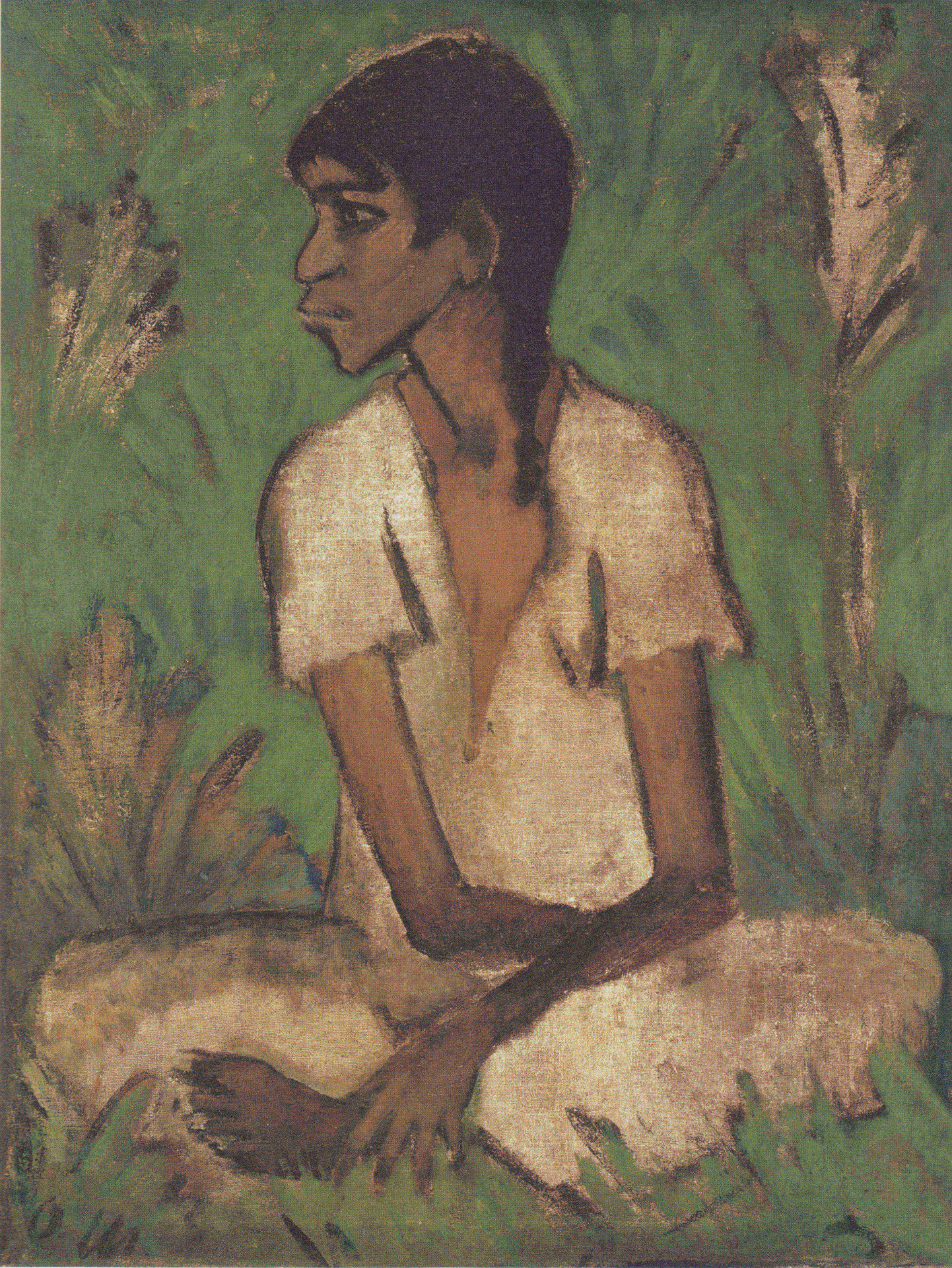 Sitzende Zigeunerin by Otto Mueller