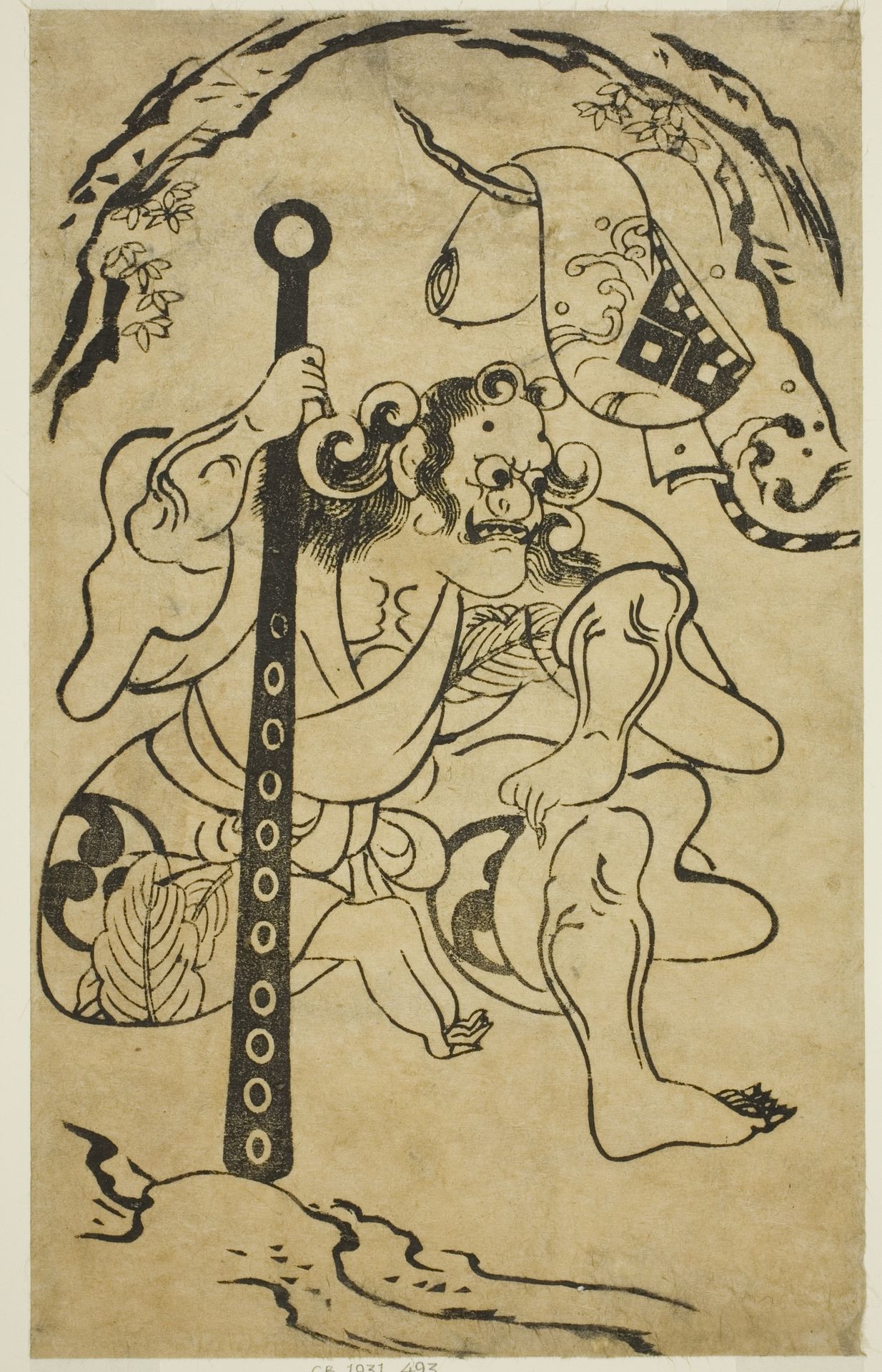 The actor Yamanaka Heikuro I as a demon by Torii Kiyonobu I