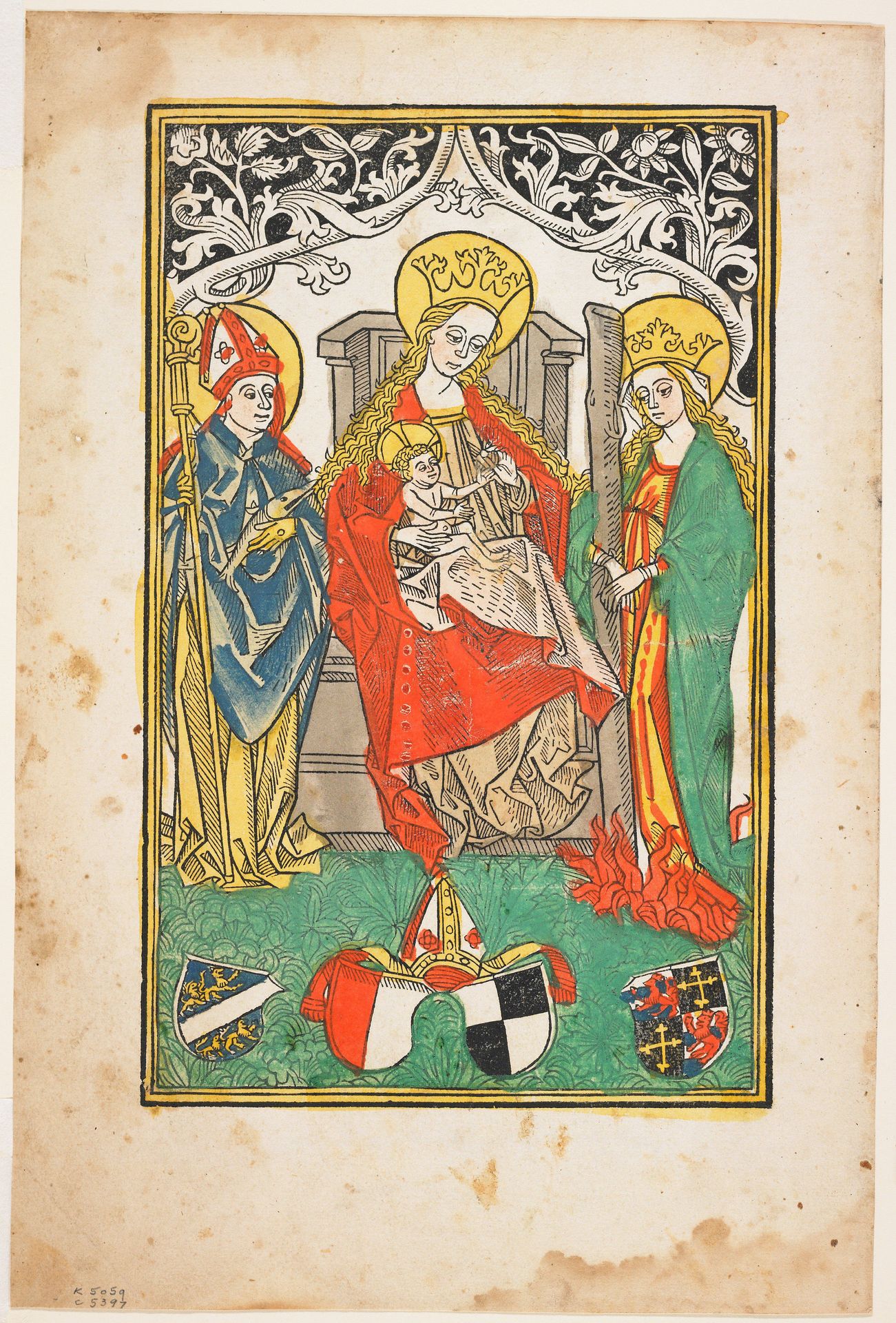 Madonna and Child between Saints Afra and Ulrich by Hans Burgkmair