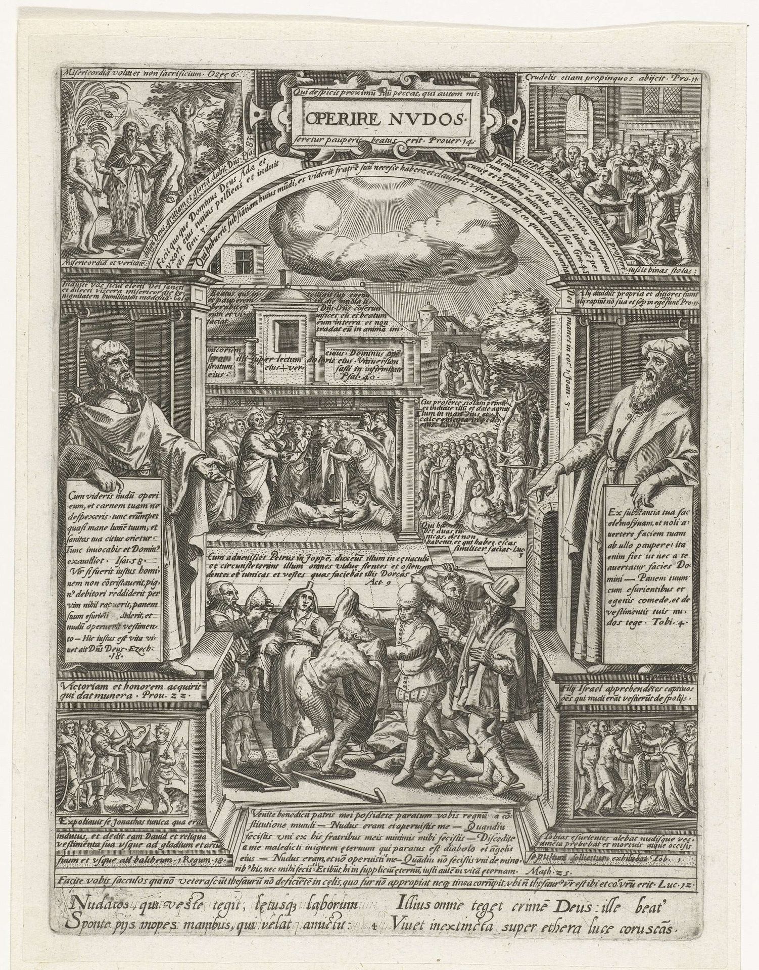 Het kleden van de naakten by Philips Galle