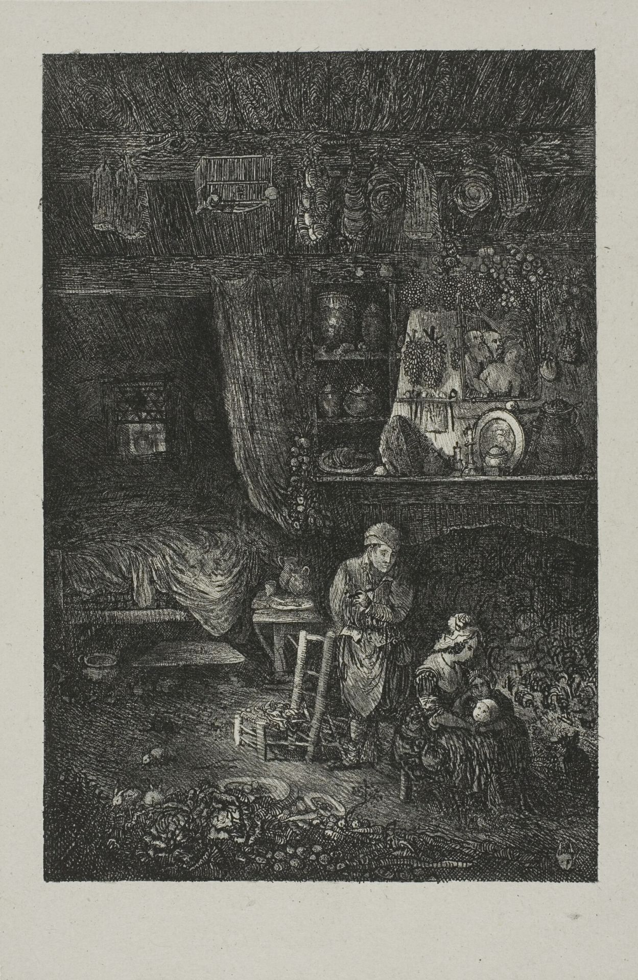 Flemish Interior by Rodolphe Bresdin
