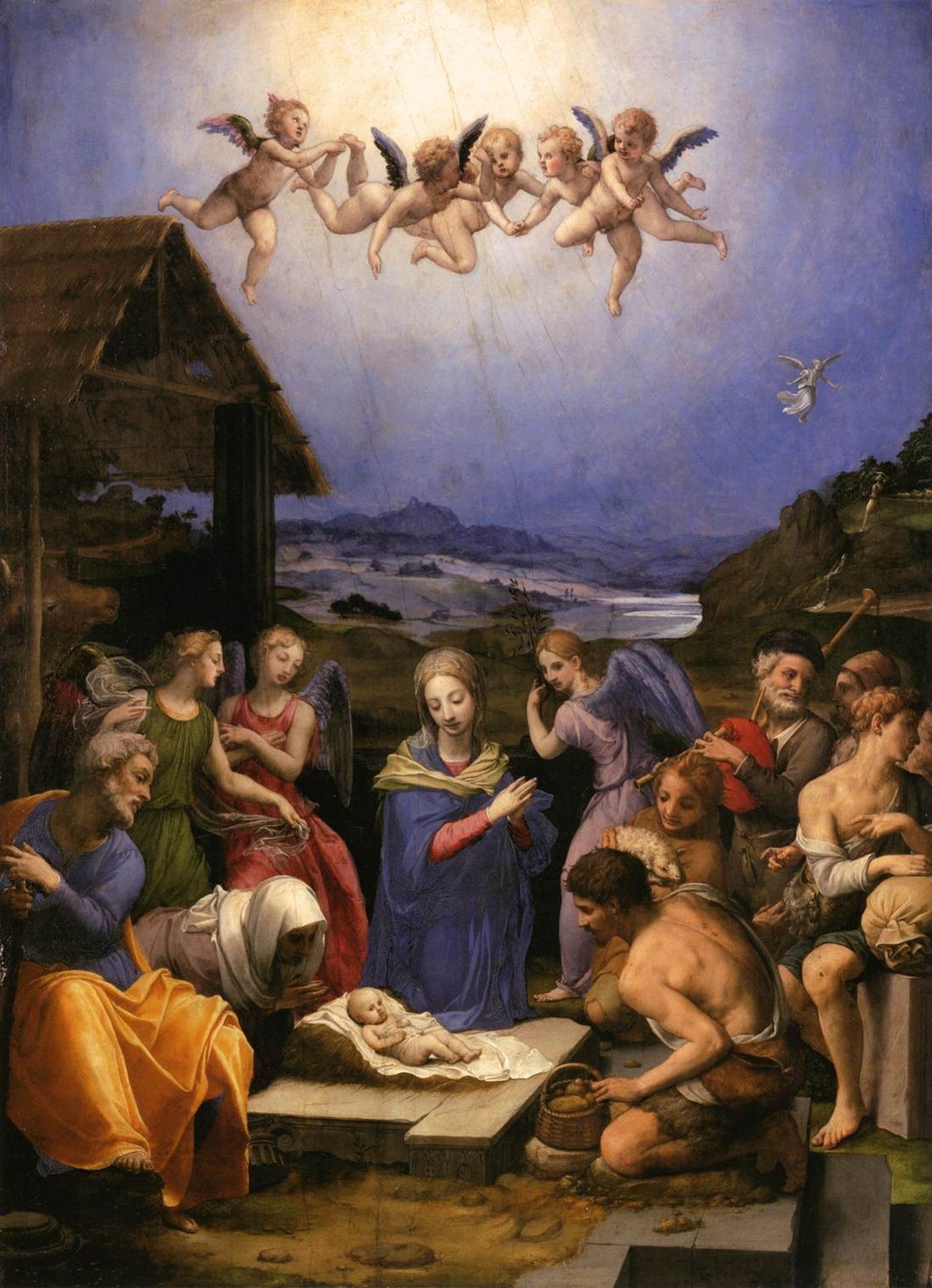 Adoration of the Shepherds by Agnolo Bronzino