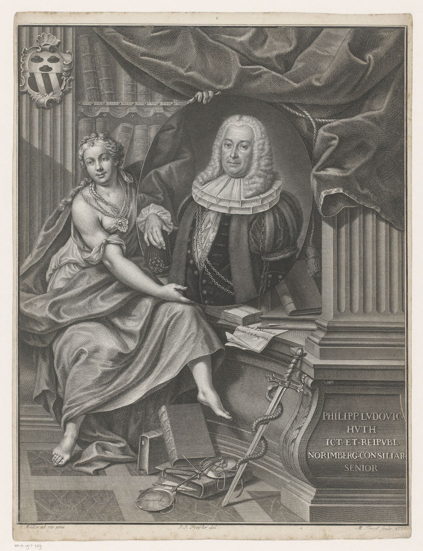 Portret van Philipp Ludwig Huth by Martin Tyroff