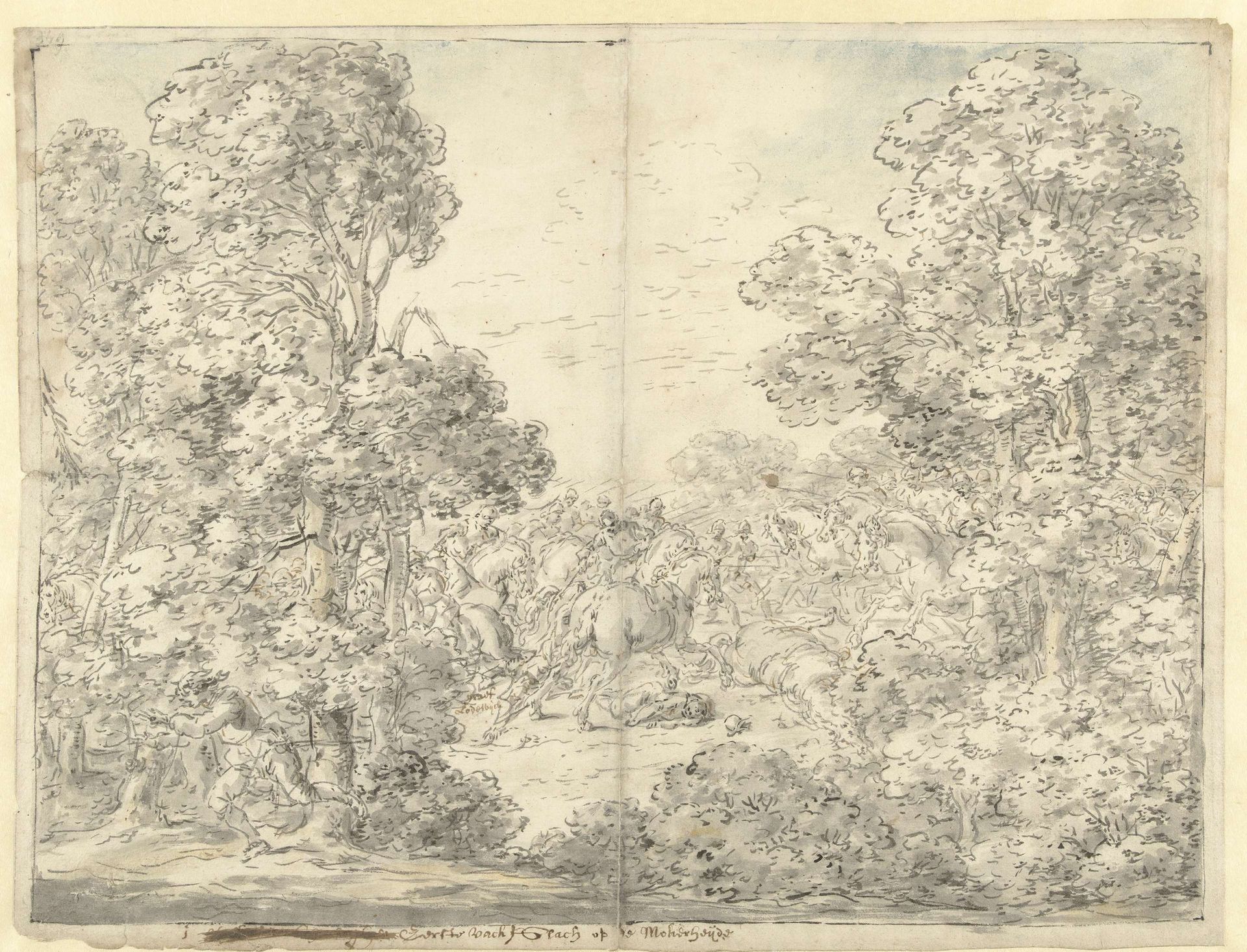 Slag op de Mookerheide, 1574 by Leonaert Bramer