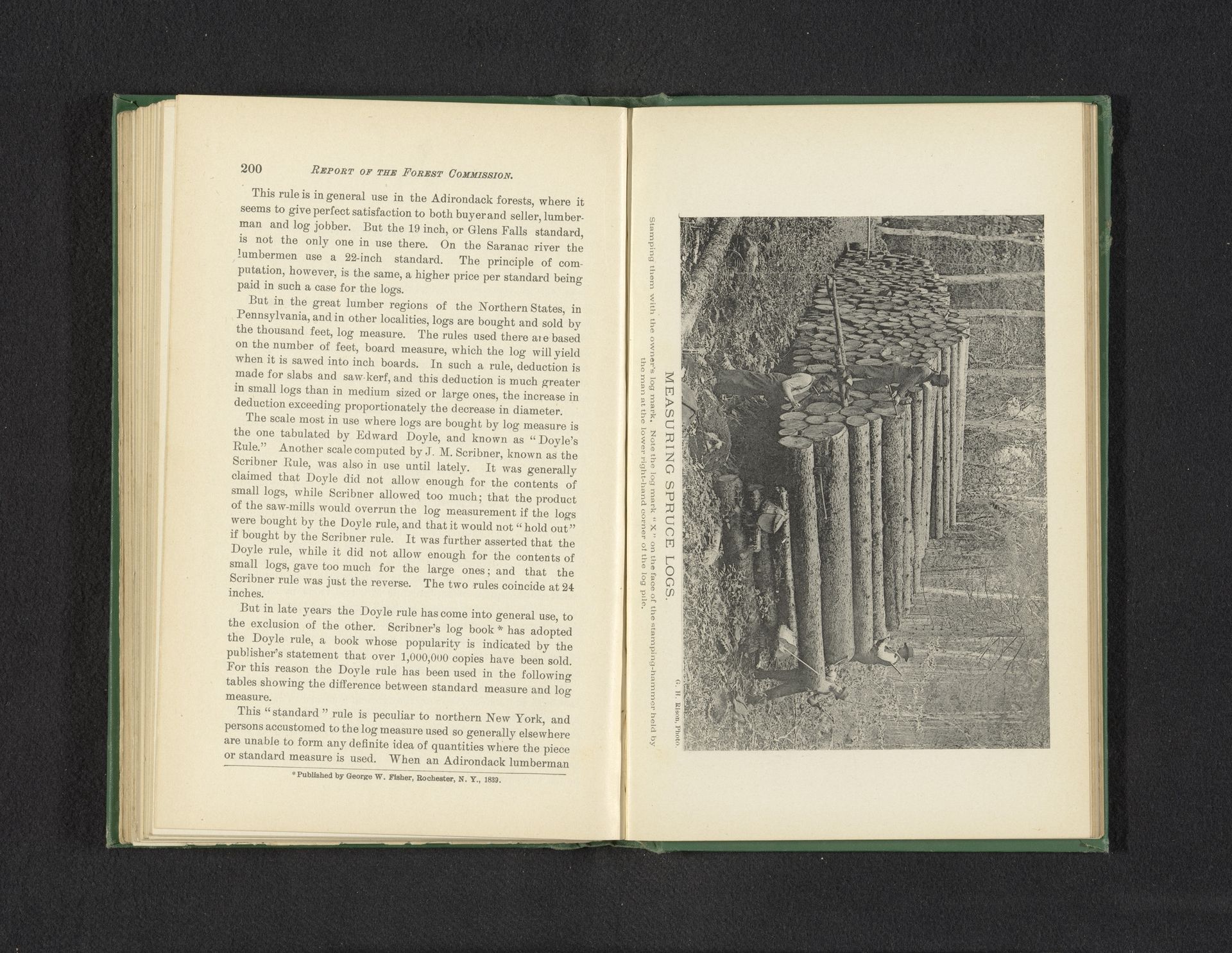 Measuring spruce logs by G.H. Rison