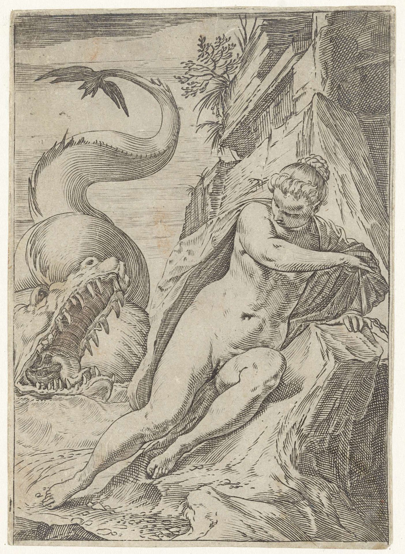 Andromeda by Agostino Carracci