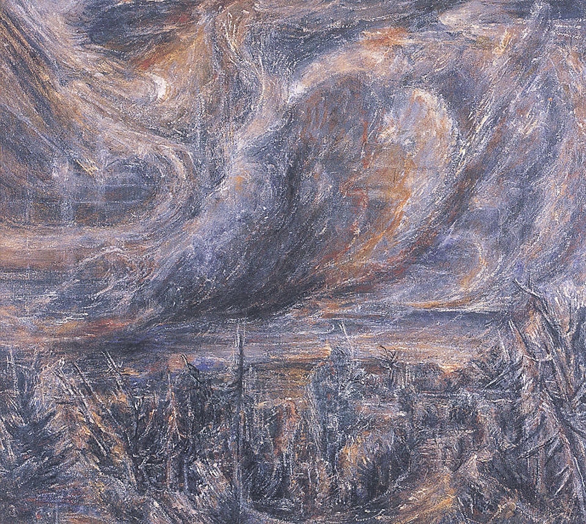 Windy Night Sky by Albert Bloch