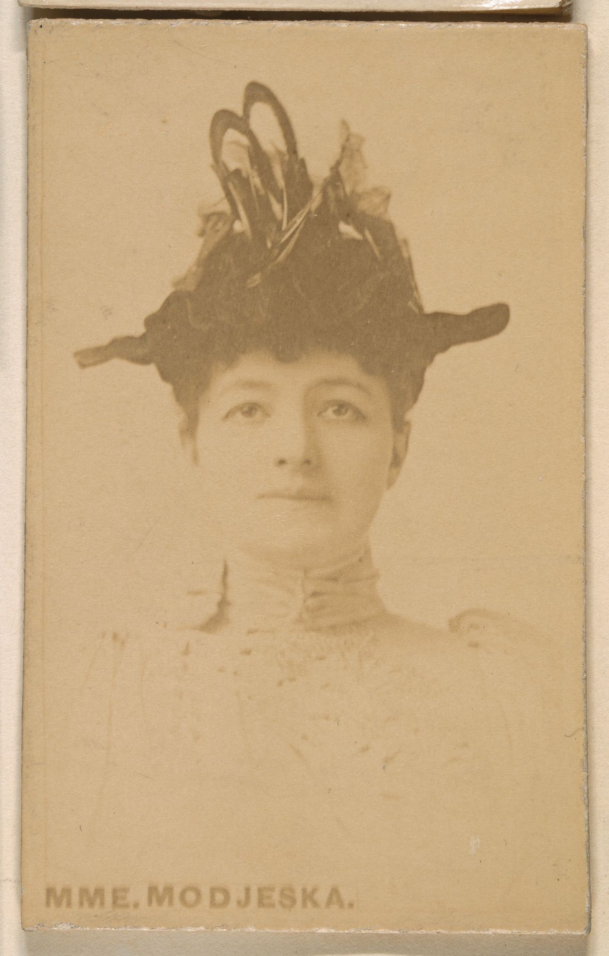 Mme. Modjeska, from the Actresses series (N246), Type 1, issued by Kinney Brothers to promote Sporting Extra Cigarettes by Kinney Brothers Tobacco Company