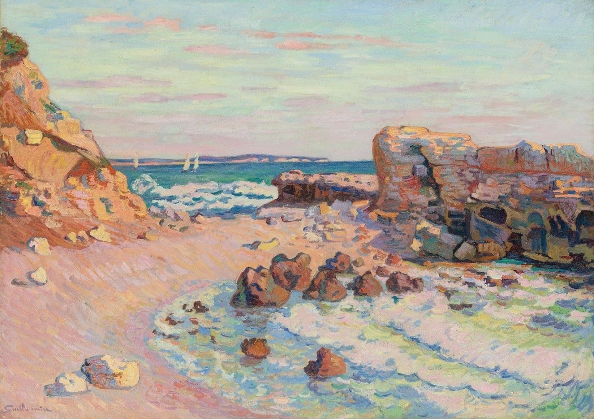 La Pierriere À Saint-Palais, Marée Montante by Armand Guillaumin