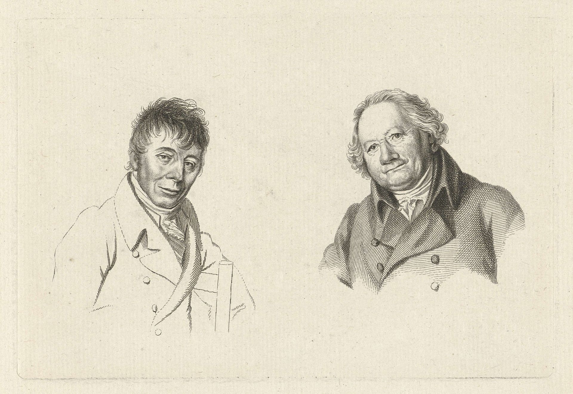 Portretten van Daniël Dupré en Christiaan Welmeer by Jacob Ernst Marcus