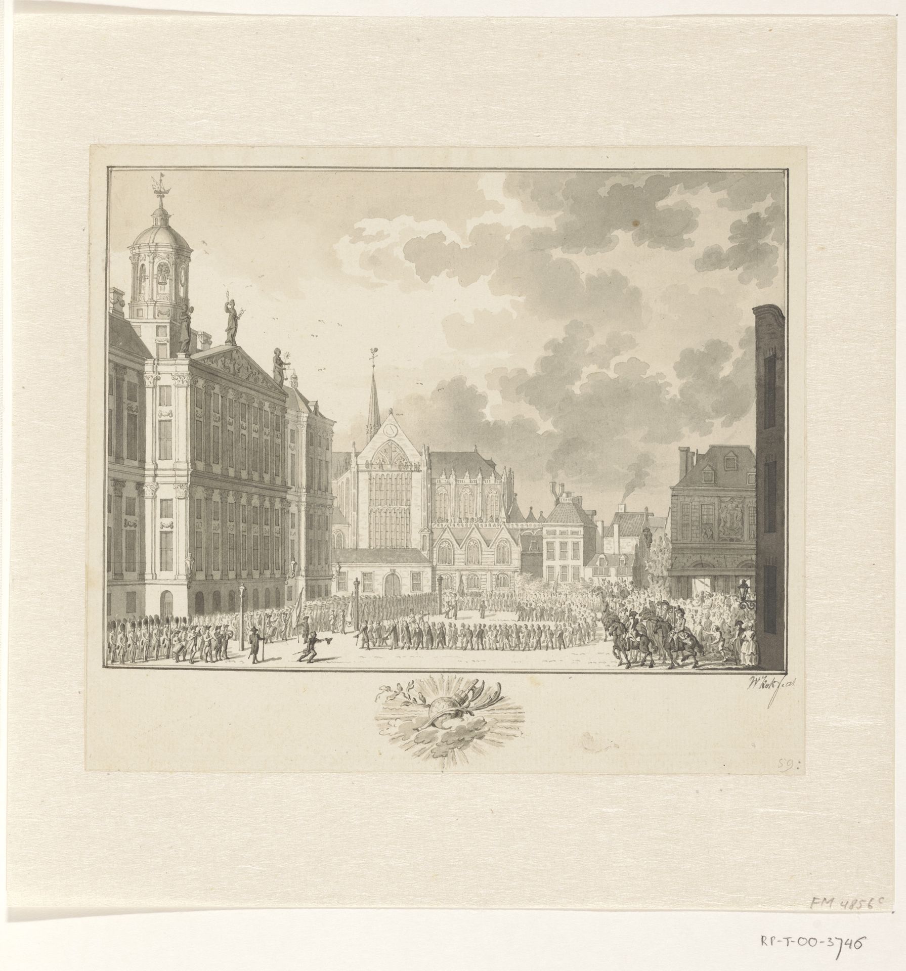 Aanstelling van twee nieuwe burgemeesters te Amsterdam, 1787 by Willem Kok