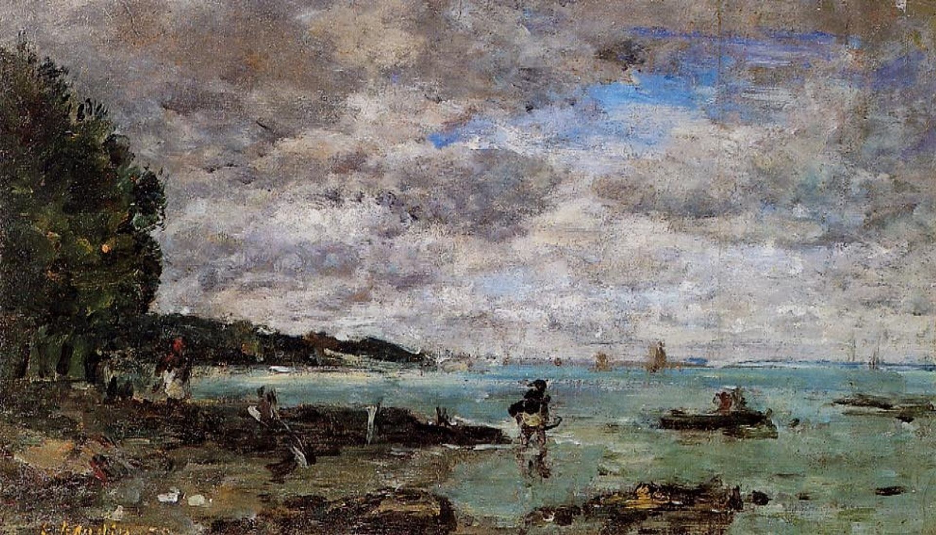 The Coastline at Plougastel by Eugène Boudin