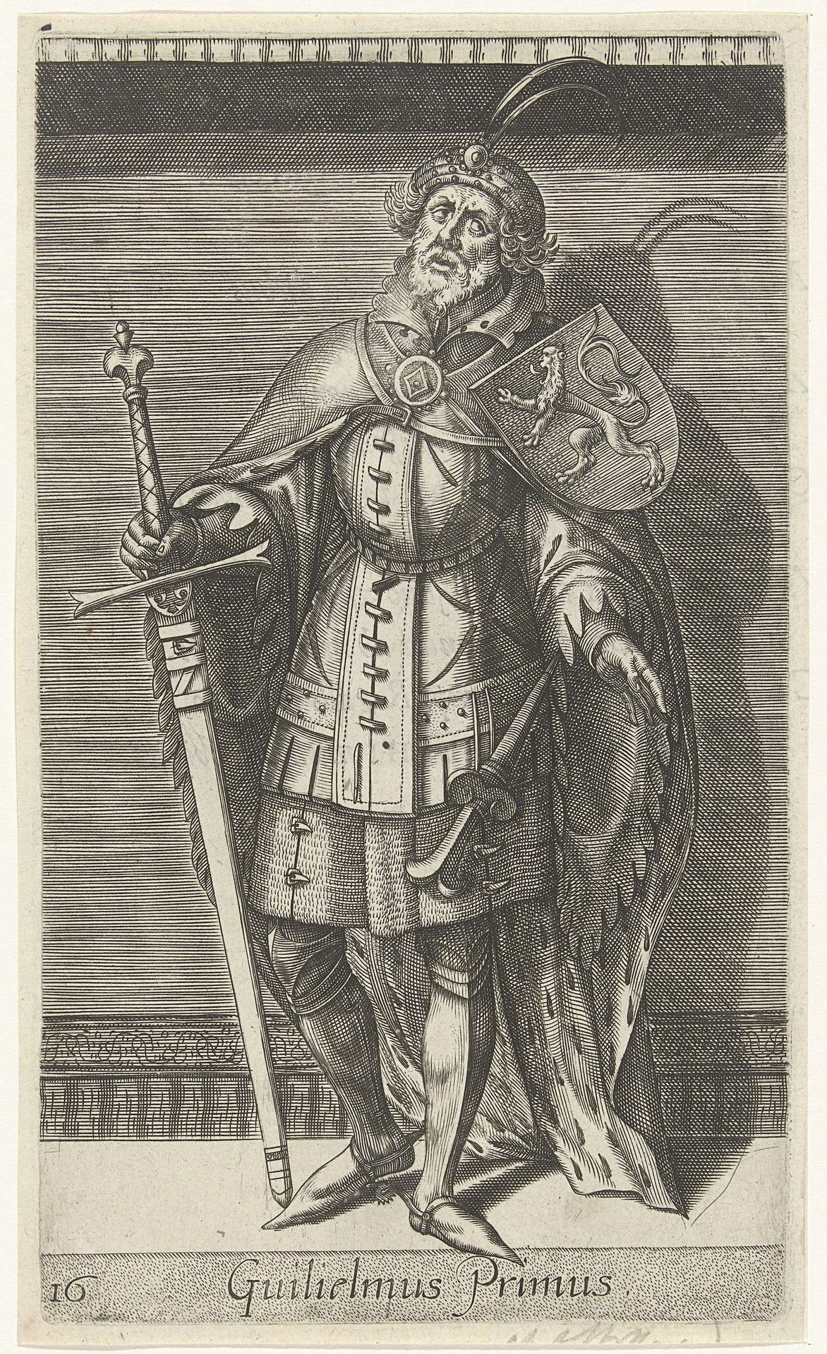 Portret van Willem I, graaf van Holland by Philips Galle