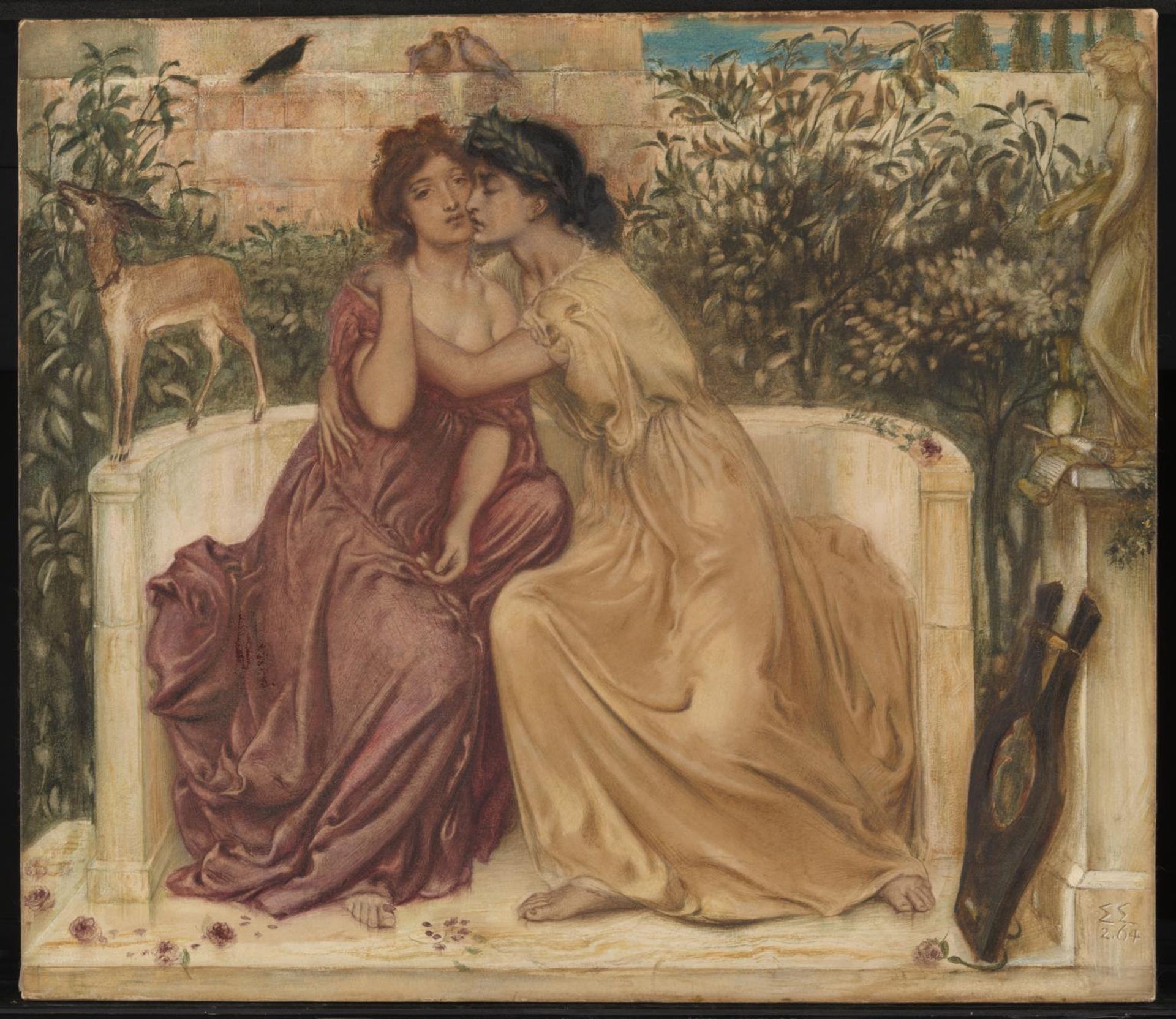Sappho and Erinna in a Garden at Mytilene by Simeon Solomon