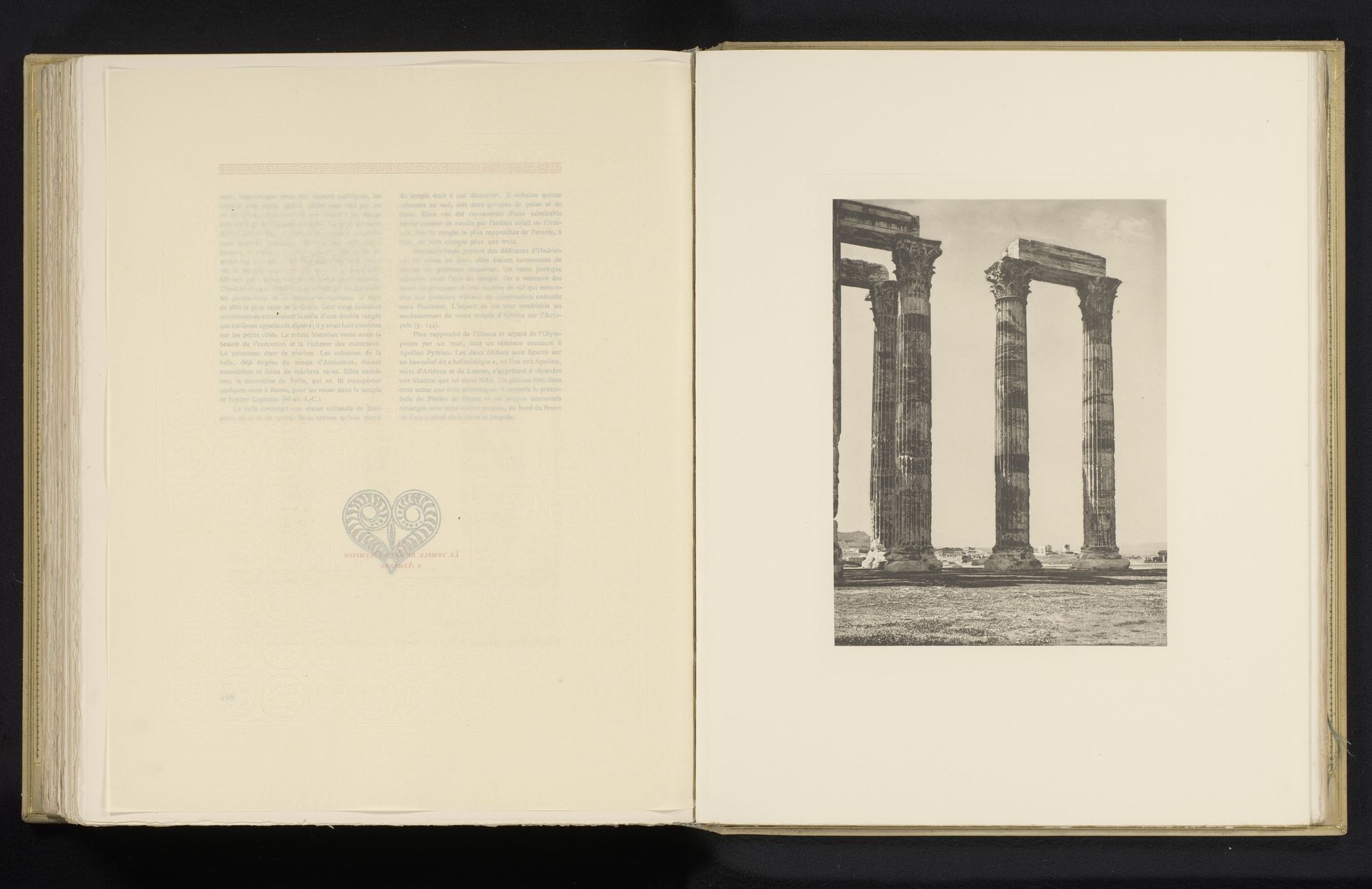 Tempel van de Olympische Zeus in Athene by Frédéric Boissonnas