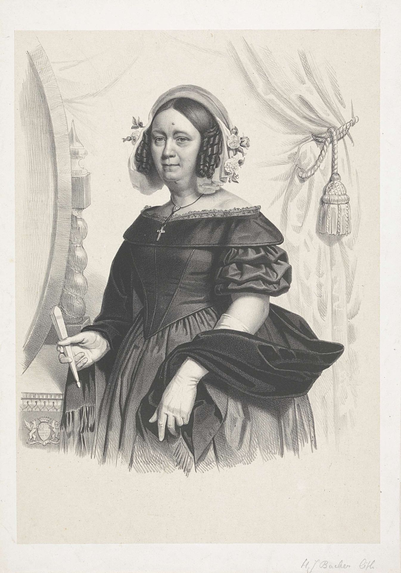 Portret van Everarda Francisca Half-Wassenaer van Onsenoort by Daniël Nederveen