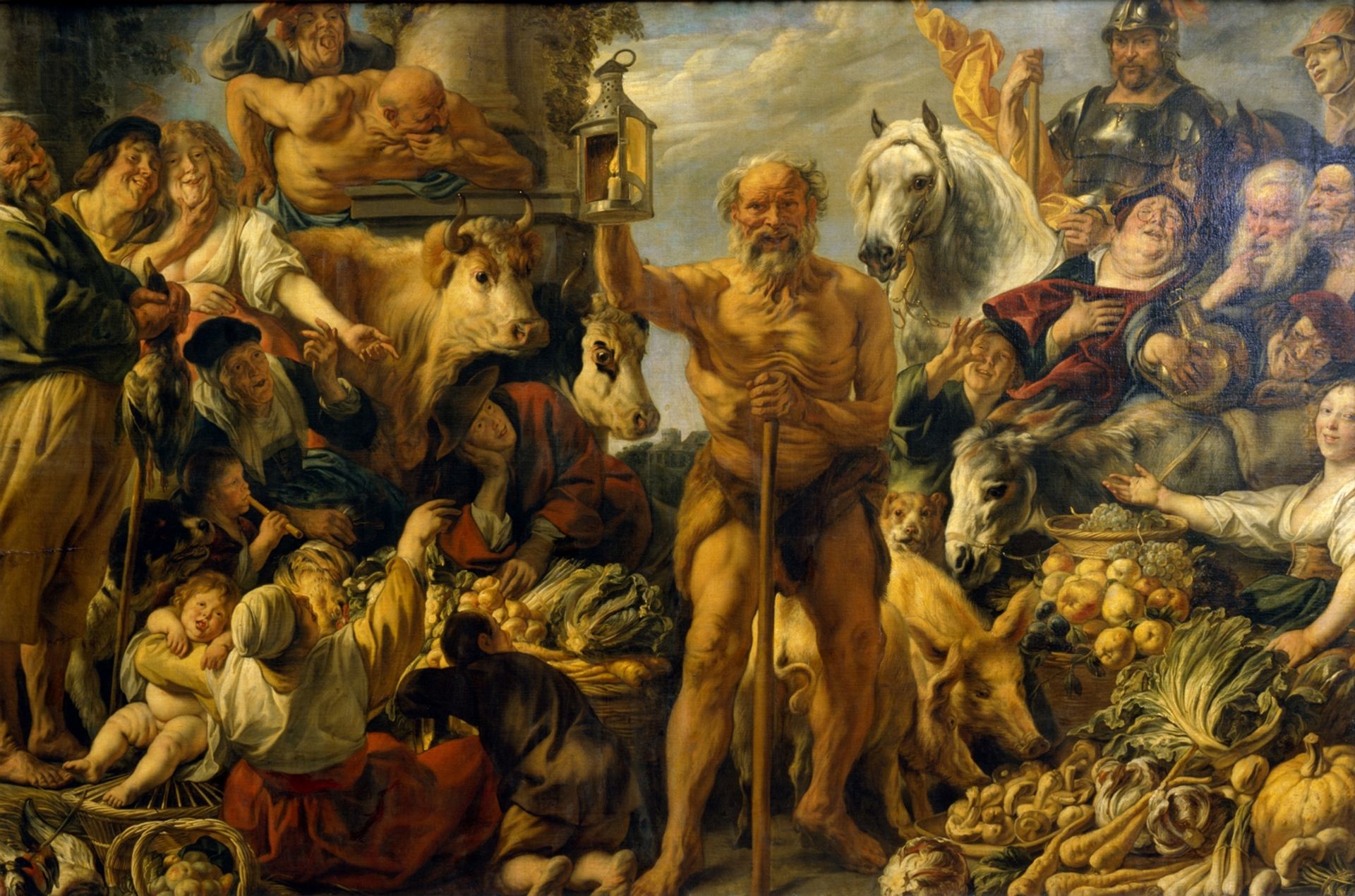 Diogenes Searching for an Honest Man by Jacob Jordaens