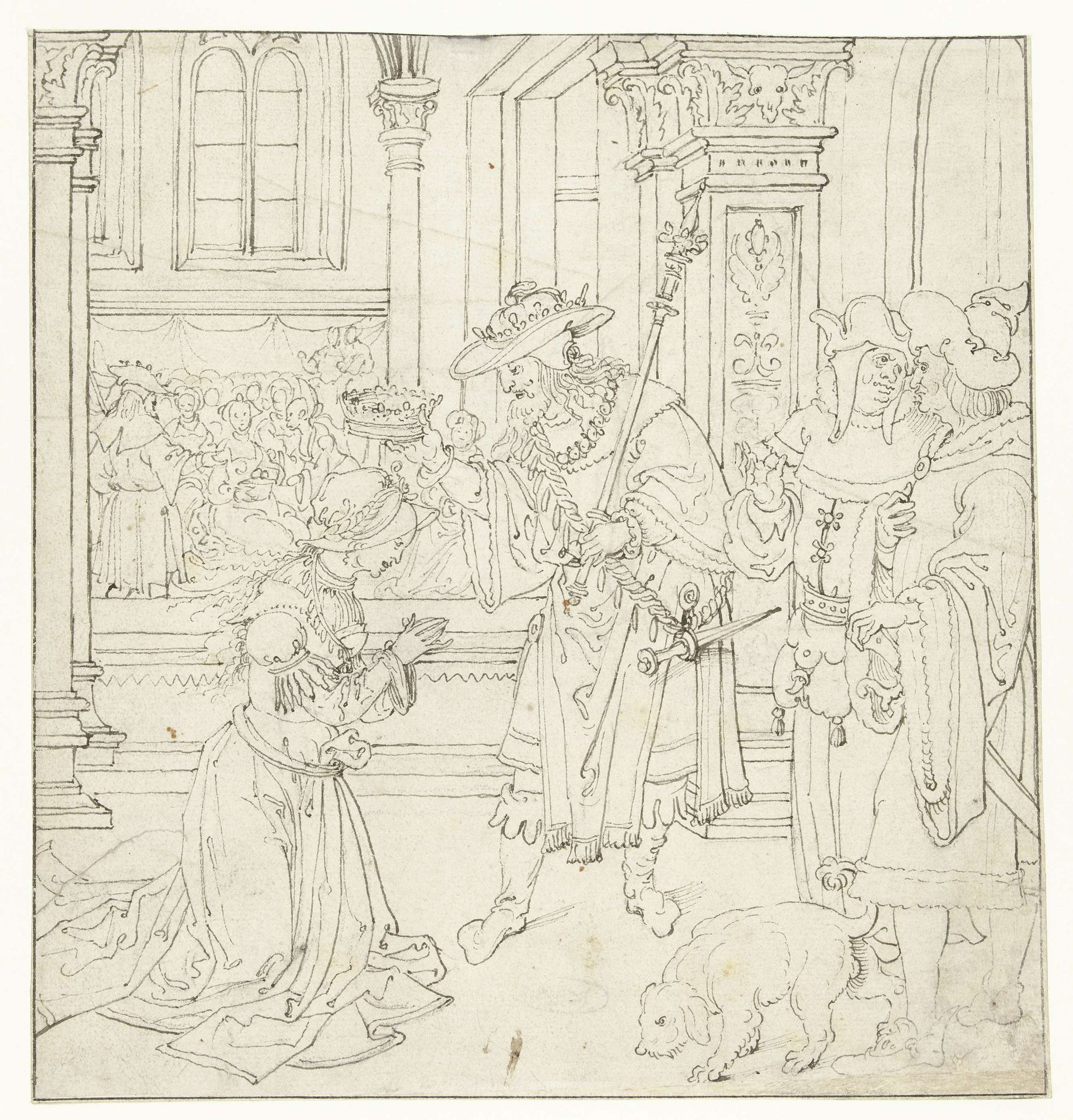Esther wordt door Ahasverus gekroond by Anonymous